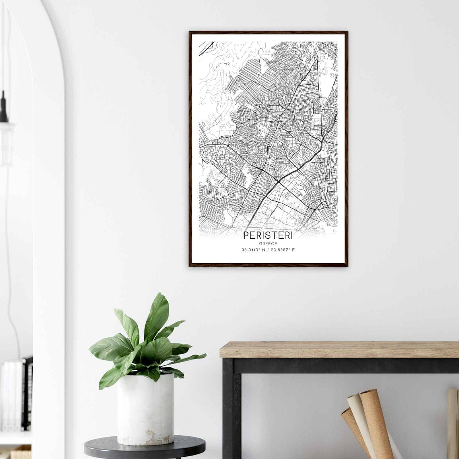 Deerfield Kansas Map Poster, Modern Home Decor Wall Art Print (Copy)