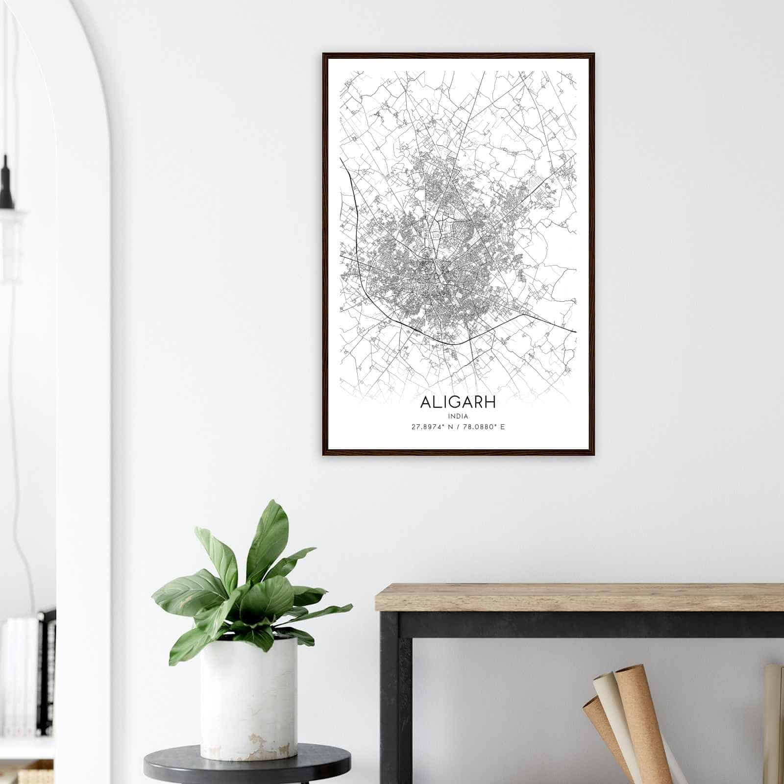 Deerfield Kansas Map Poster, Modern Home Decor Wall Art Print (Copy)