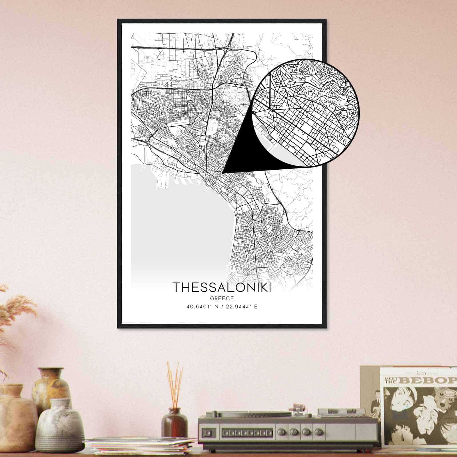 Deerfield Kansas Map Poster, Modern Home Decor Wall Art Print (Copy)