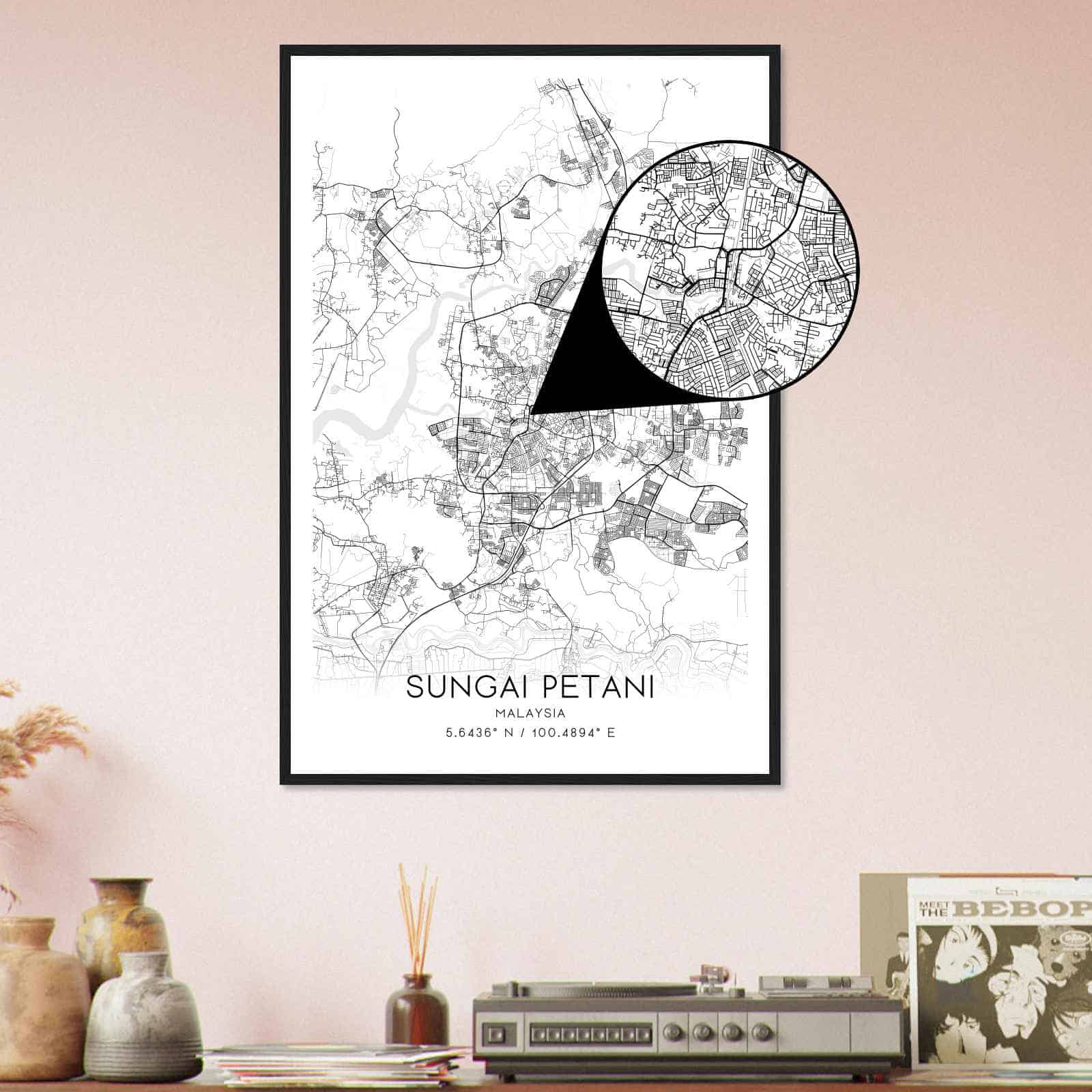 Deerfield Kansas Map Poster, Modern Home Decor Wall Art Print (Copy)