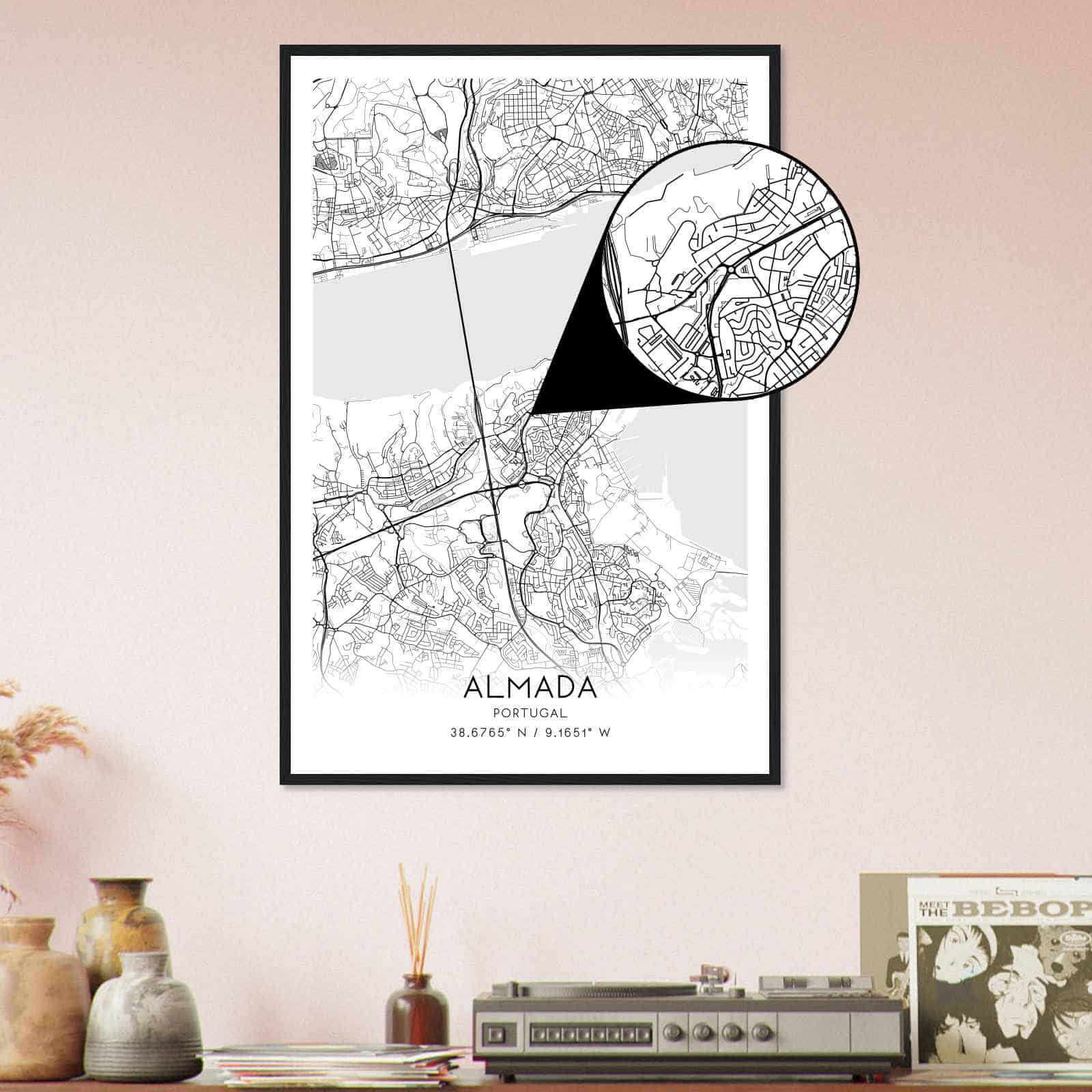 Deerfield Kansas Map Poster, Modern Home Decor Wall Art Print (Copy)