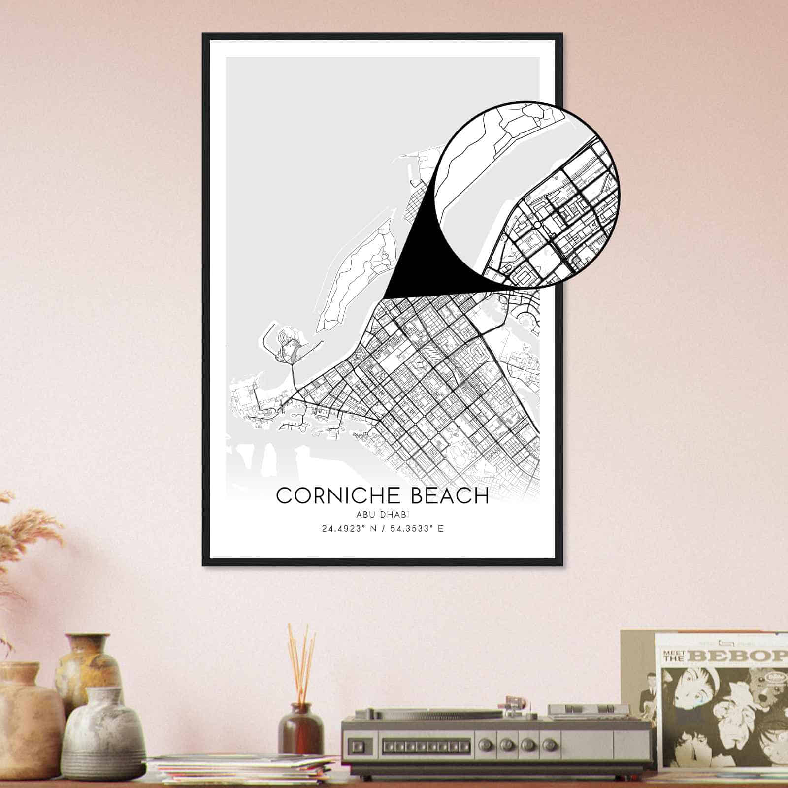 Deerfield Kansas Map Poster, Modern Home Decor Wall Art Print (Copy)