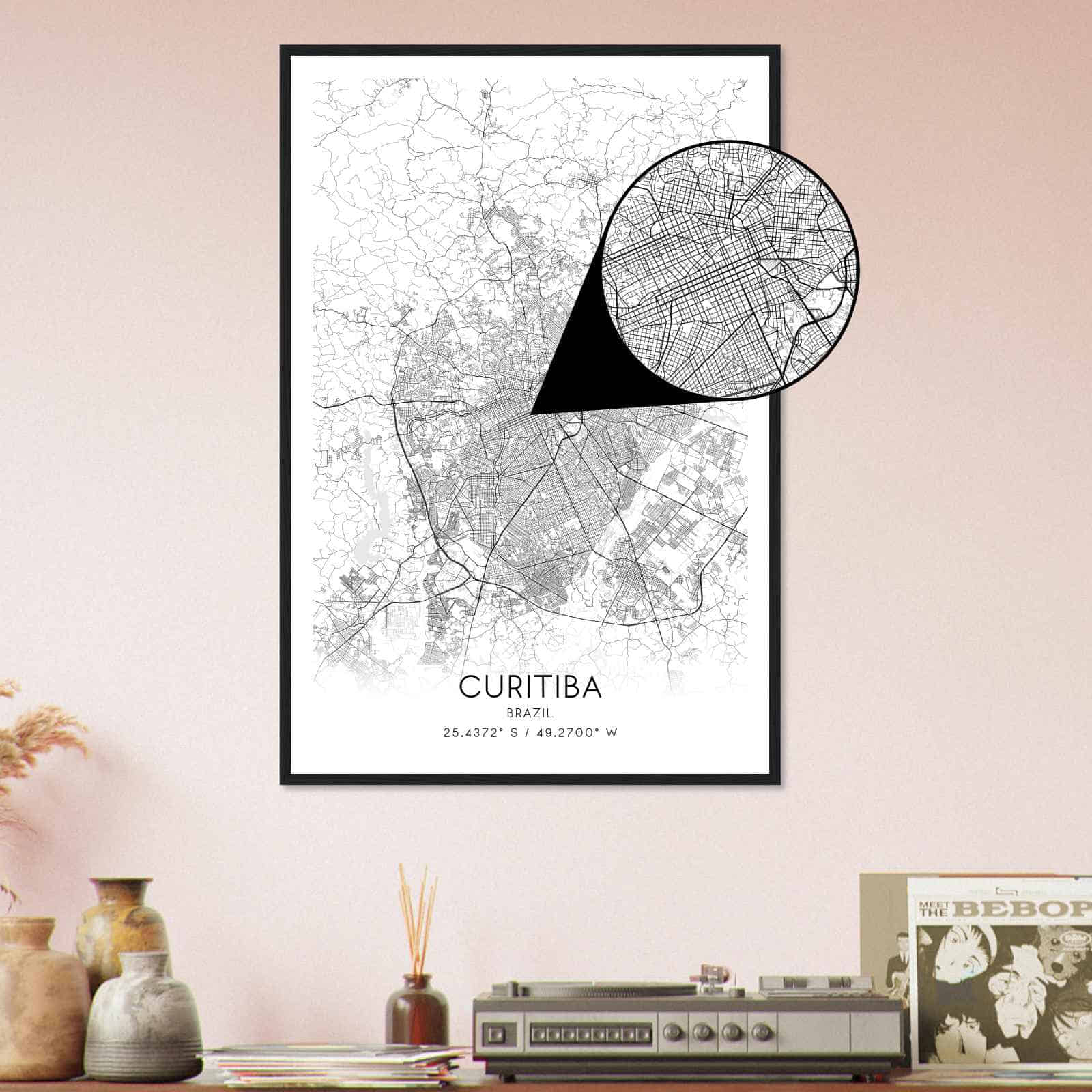 Deerfield Kansas Map Poster, Modern Home Decor Wall Art Print (Copy)