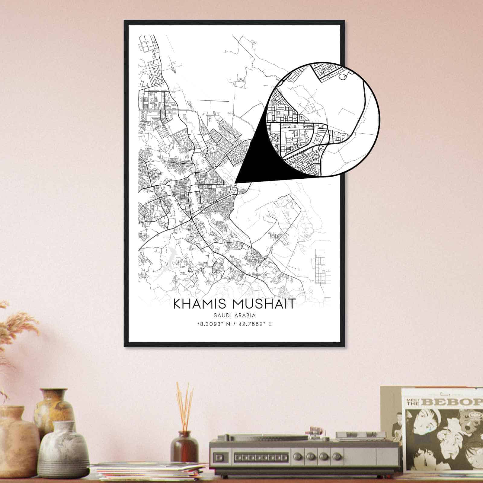 Deerfield Kansas Map Poster, Modern Home Decor Wall Art Print (Copy)