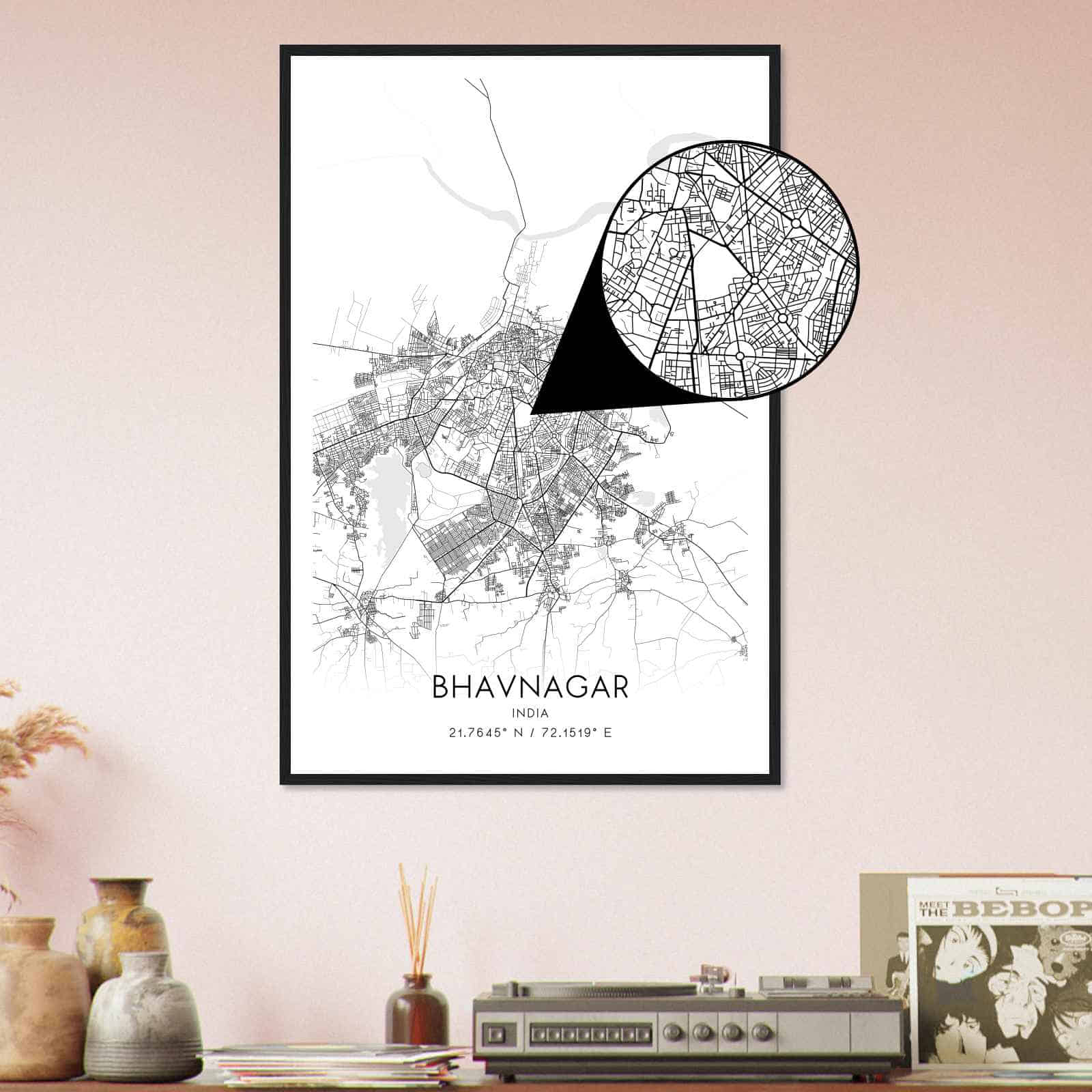 Deerfield Kansas Map Poster, Modern Home Decor Wall Art Print (Copy)