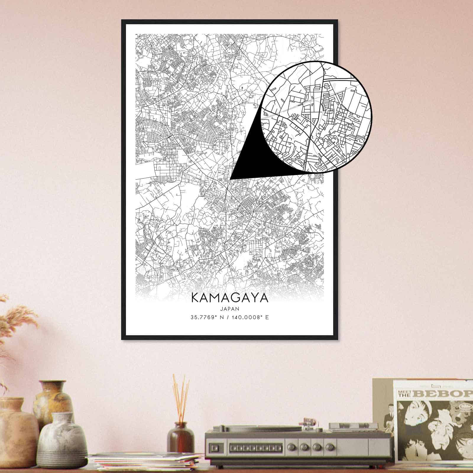 Deerfield Kansas Map Poster, Modern Home Decor Wall Art Print (Copy)