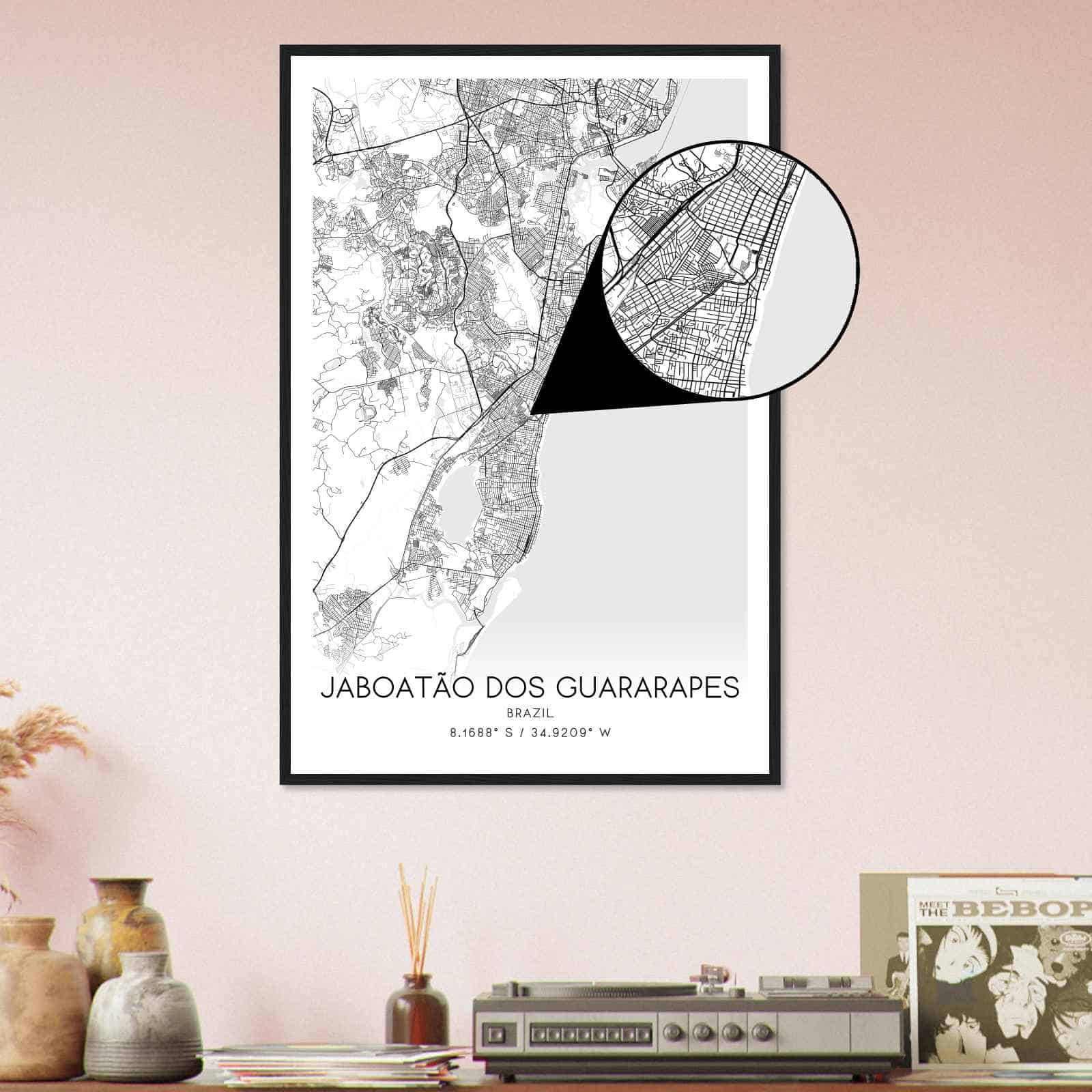 Deerfield Kansas Map Poster, Modern Home Decor Wall Art Print (Copy)