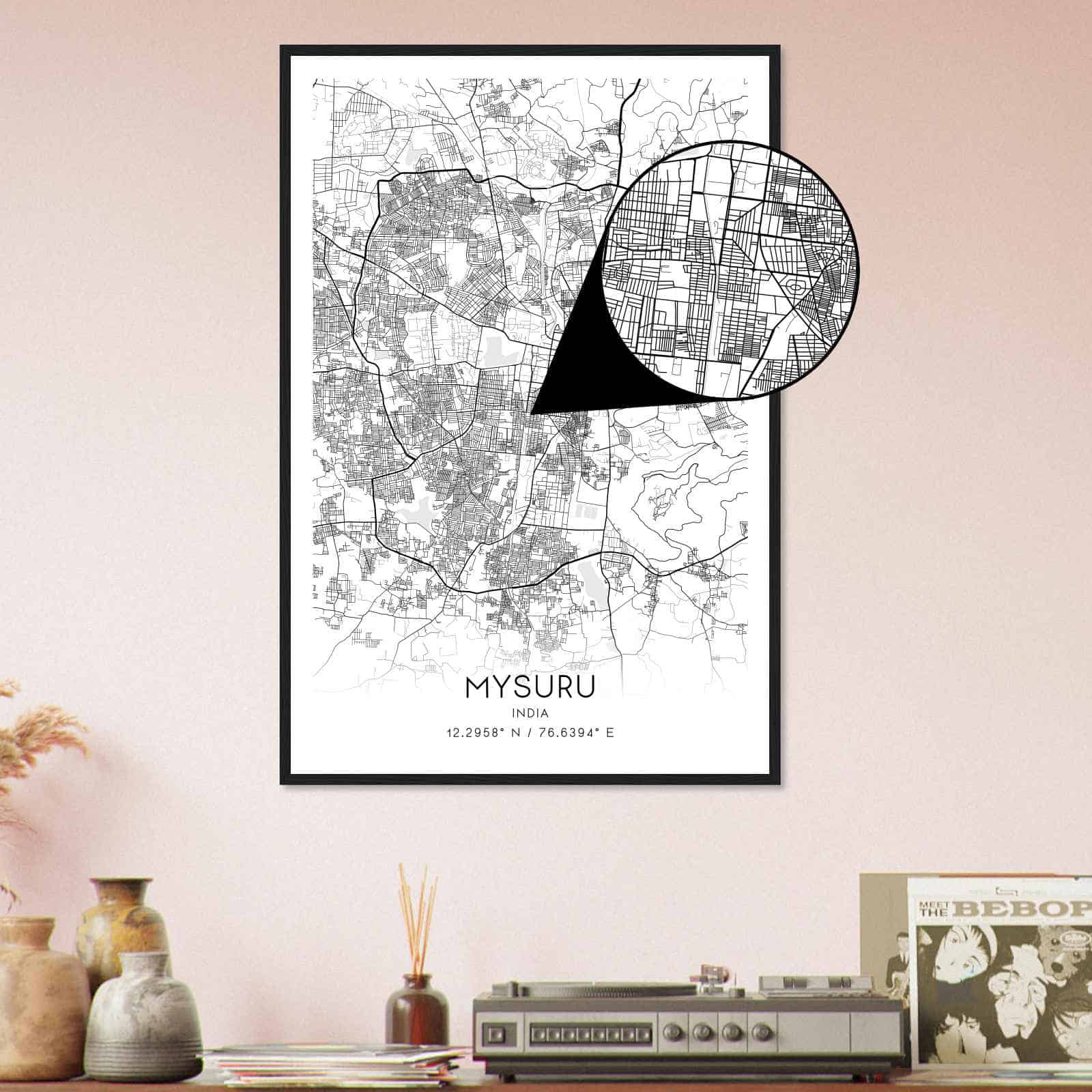 Deerfield Kansas Map Poster, Modern Home Decor Wall Art Print (Copy)