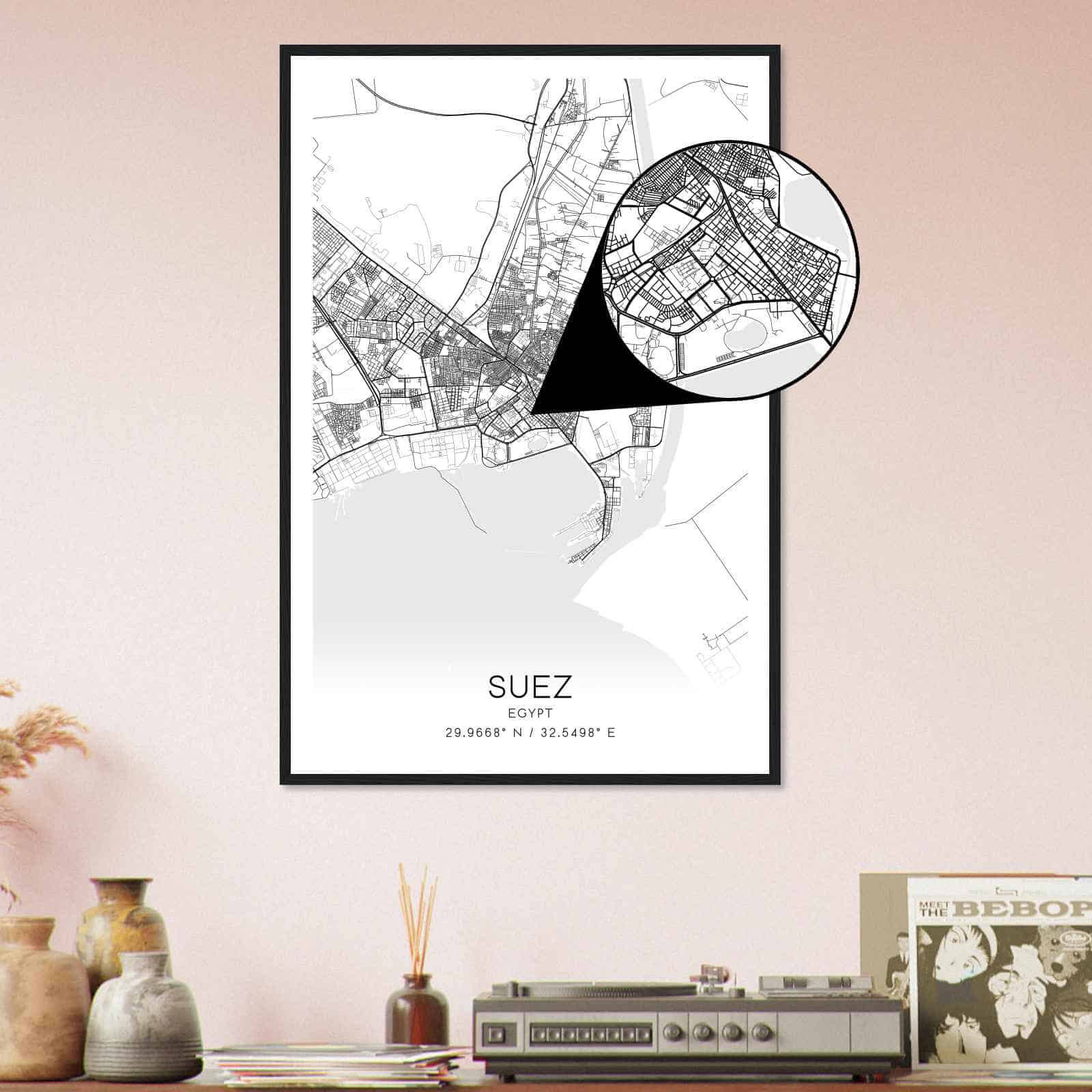 Deerfield Kansas Map Poster, Modern Home Decor Wall Art Print (Copy)