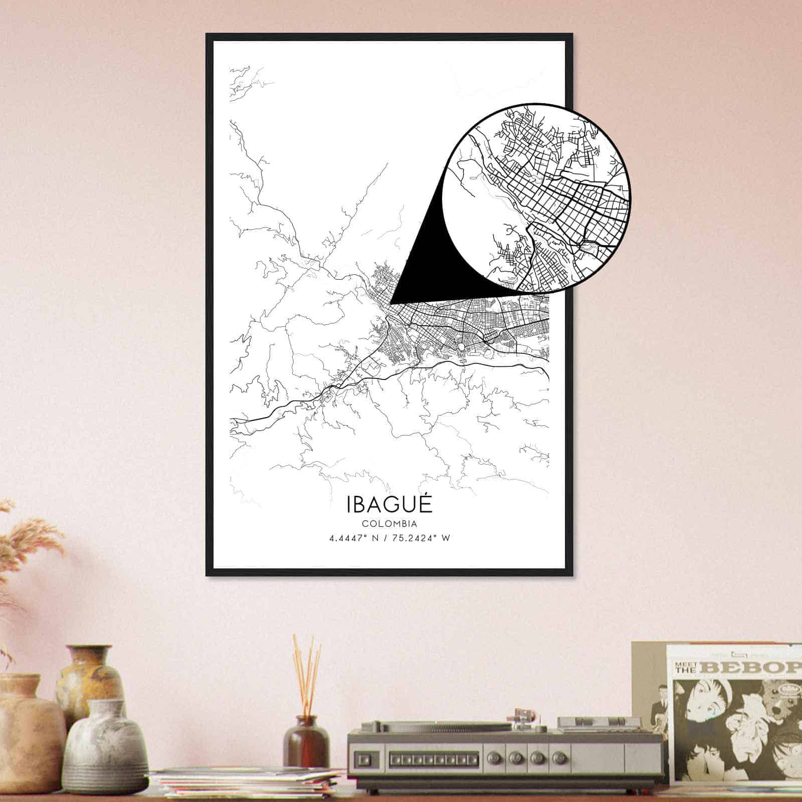 Deerfield Kansas Map Poster, Modern Home Decor Wall Art Print (Copy)