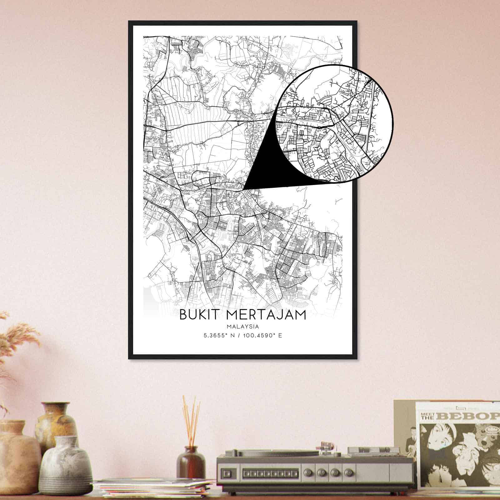 Deerfield Kansas Map Poster, Modern Home Decor Wall Art Print (Copy)