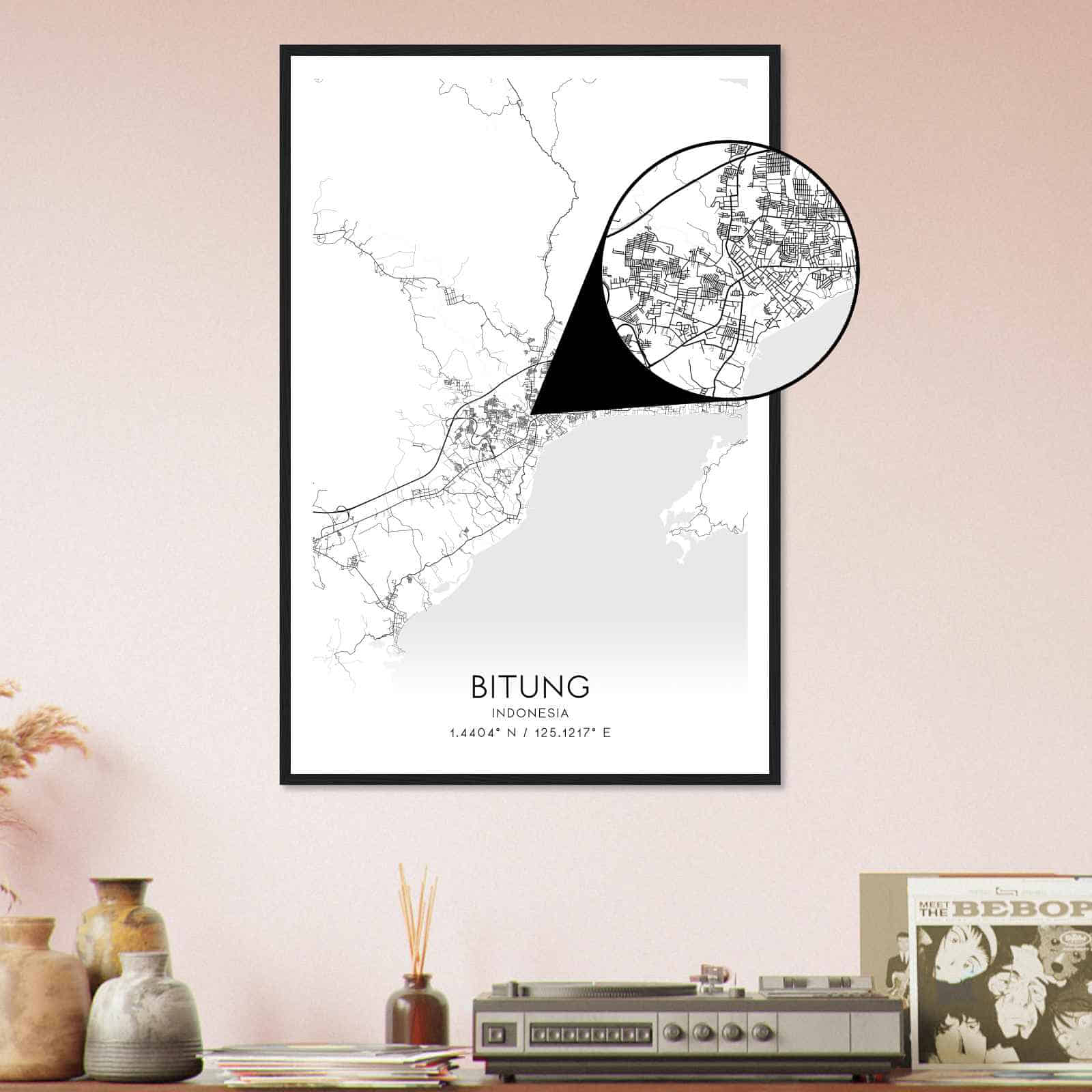 Deerfield Kansas Map Poster, Modern Home Decor Wall Art Print (Copy)