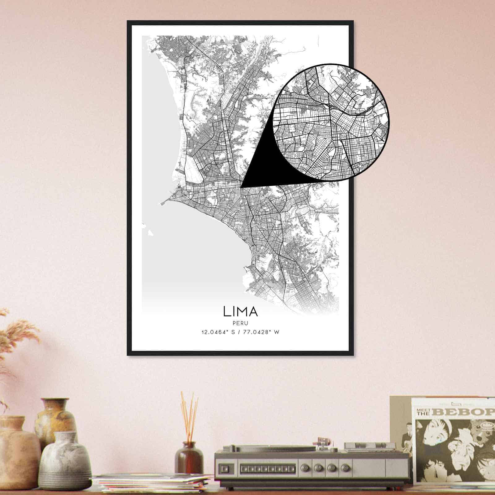 Deerfield Kansas Map Poster, Modern Home Decor Wall Art Print (Copy)