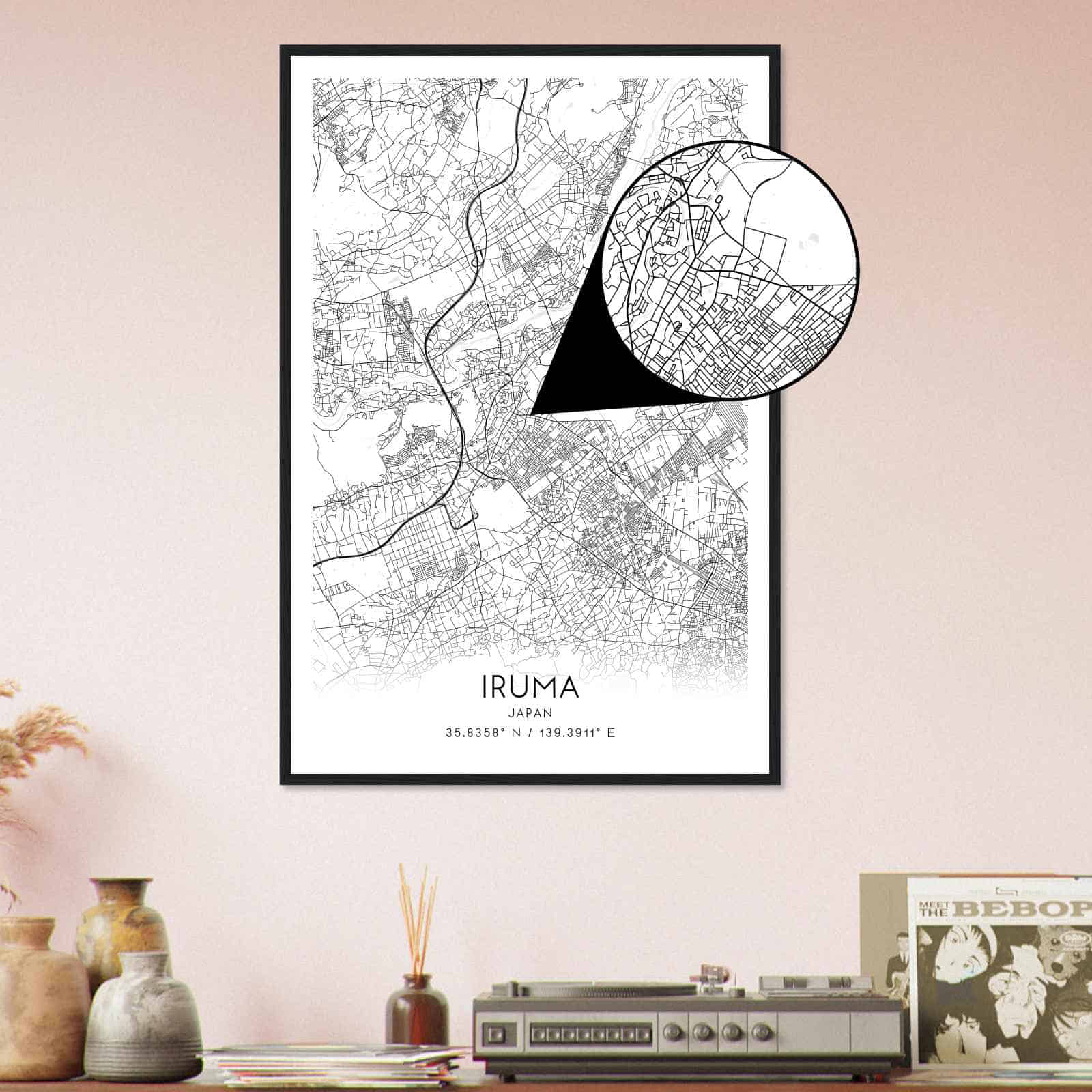 Deerfield Kansas Map Poster, Modern Home Decor Wall Art Print (Copy)