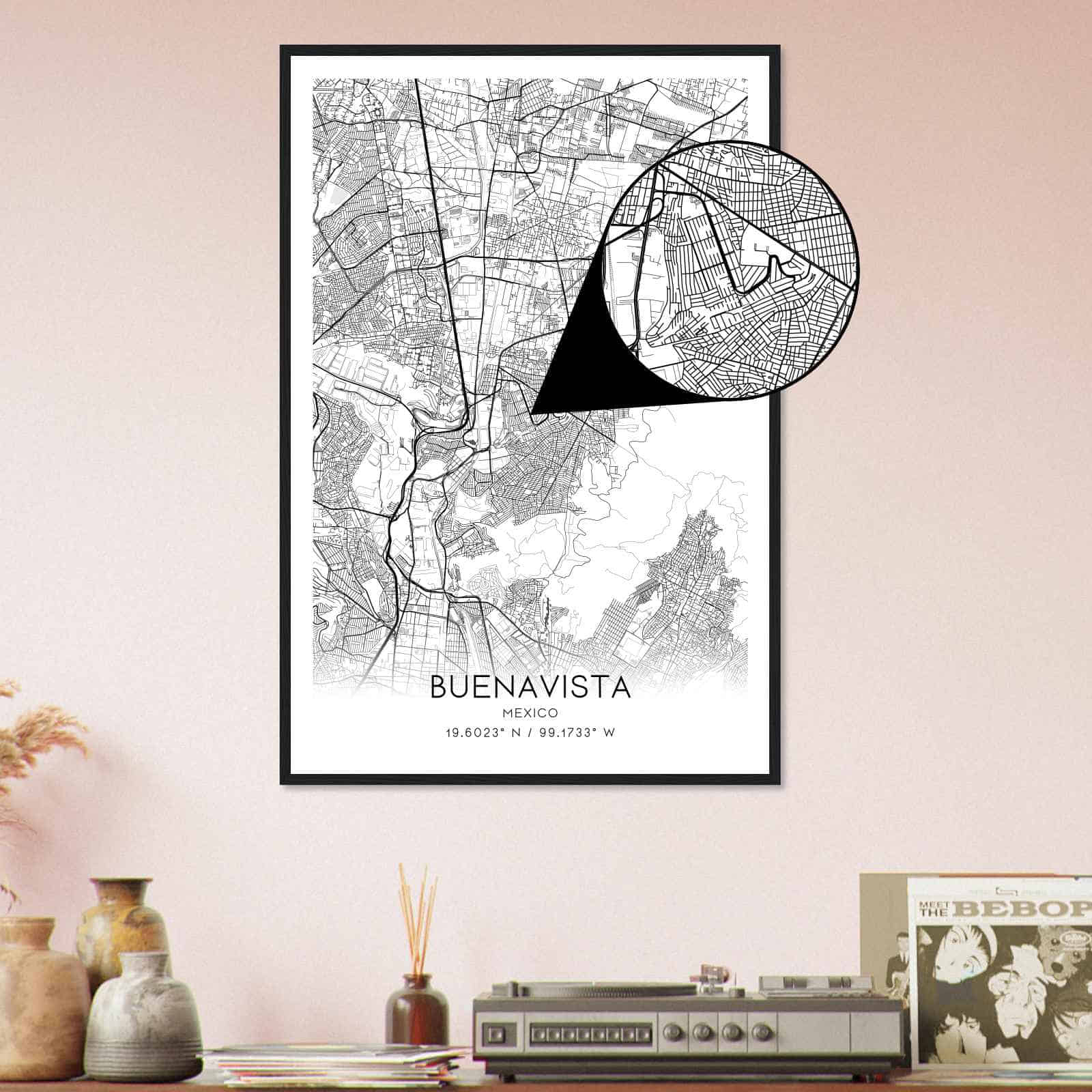 Deerfield Kansas Map Poster, Modern Home Decor Wall Art Print (Copy)
