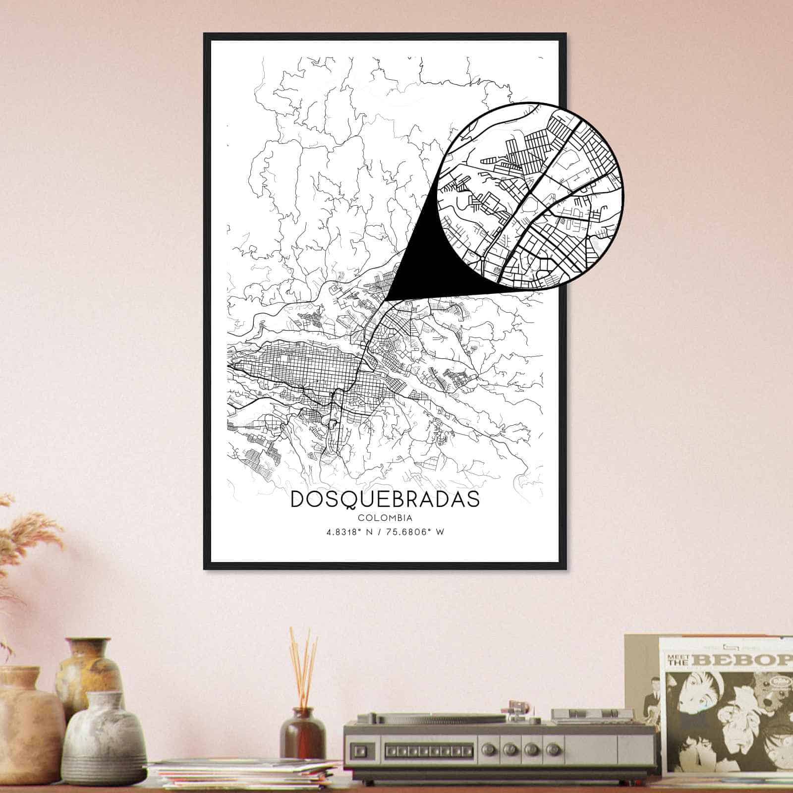 Deerfield Kansas Map Poster, Modern Home Decor Wall Art Print (Copy)