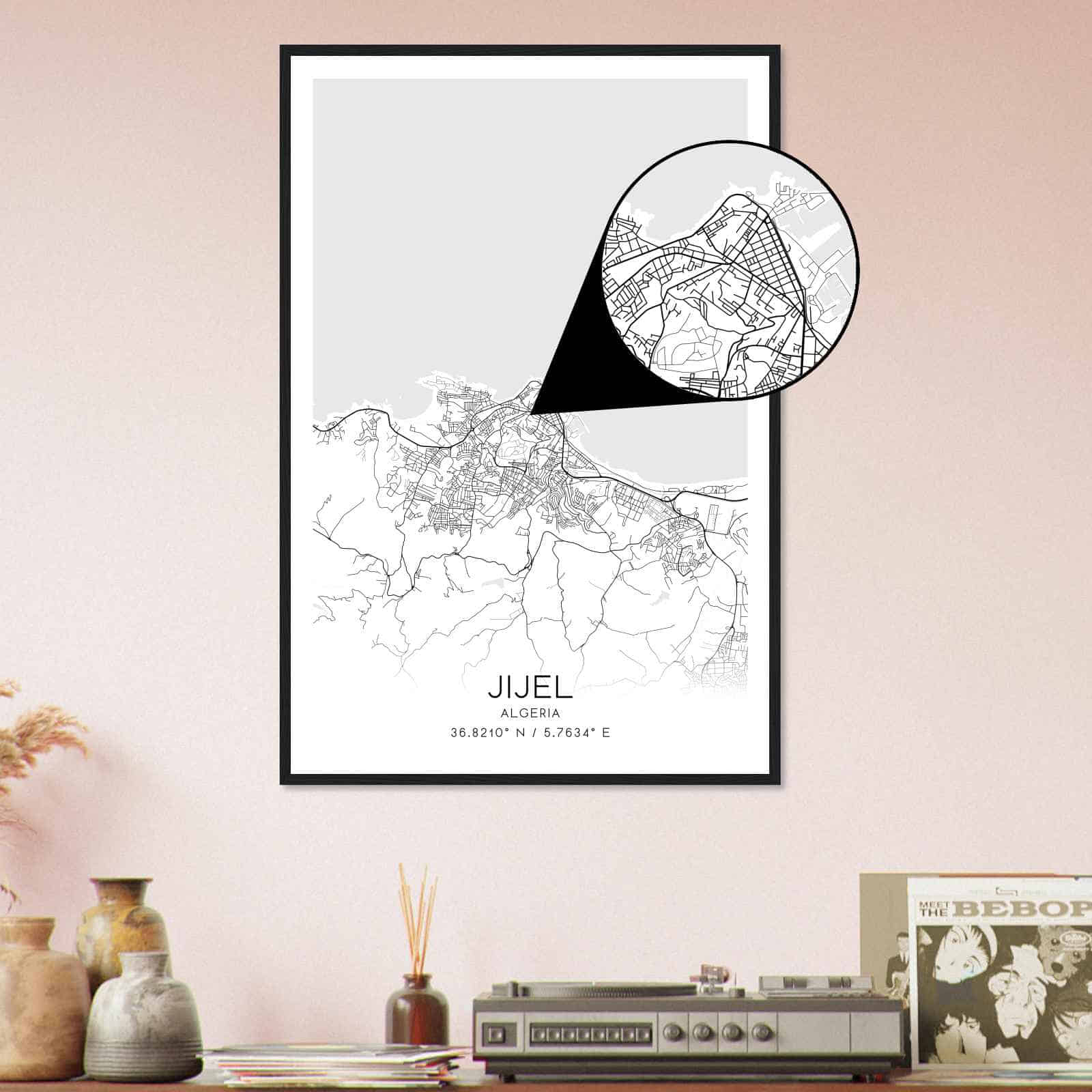 Deerfield Kansas Map Poster, Modern Home Decor Wall Art Print (Copy)