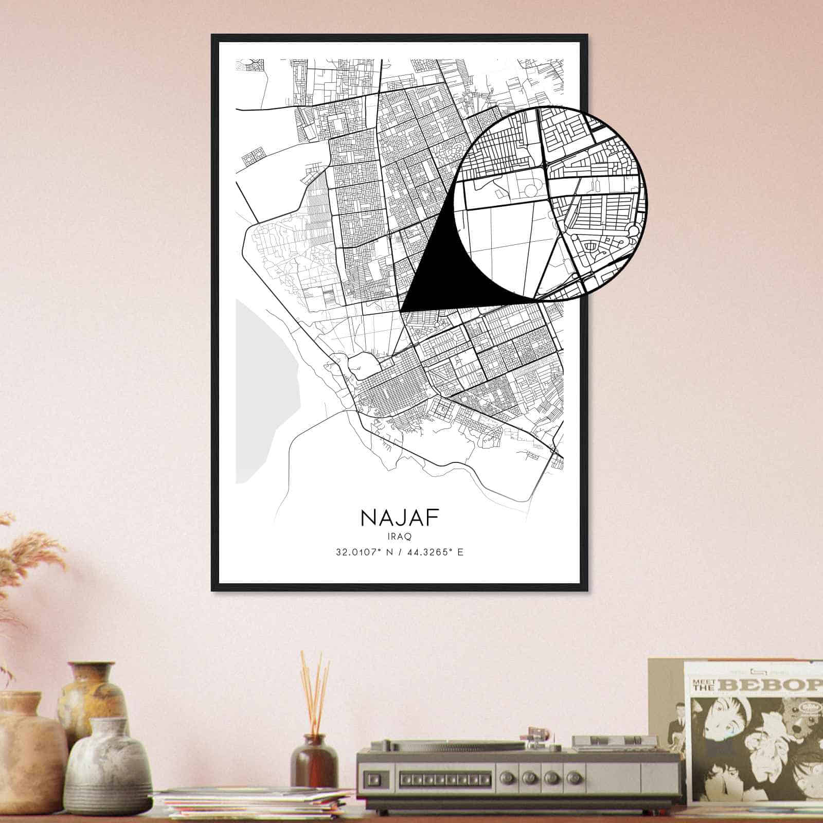 Deerfield Kansas Map Poster, Modern Home Decor Wall Art Print (Copy)