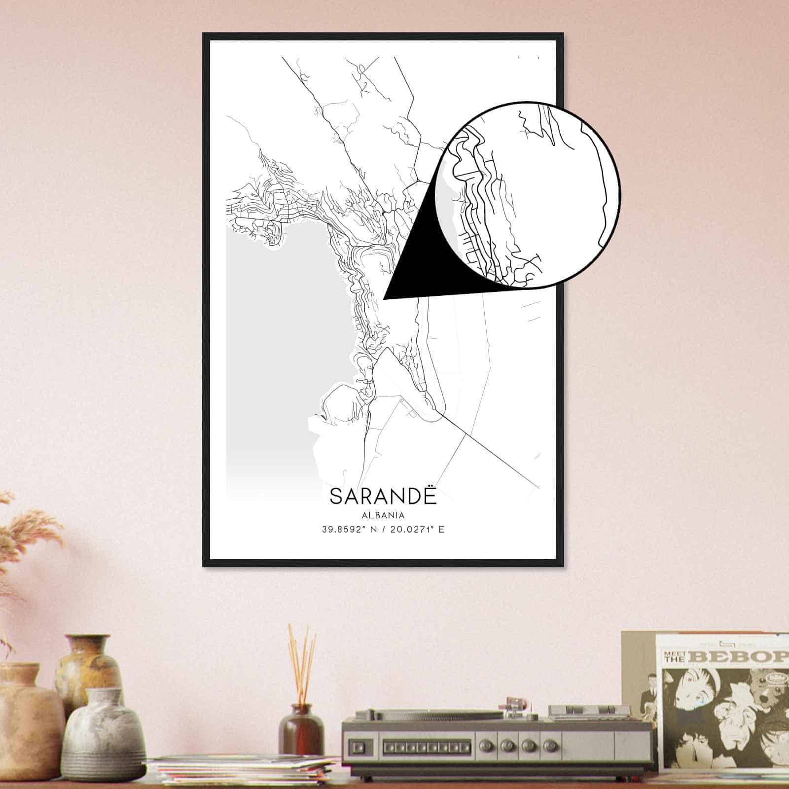 Deerfield Kansas Map Poster, Modern Home Decor Wall Art Print (Copy)