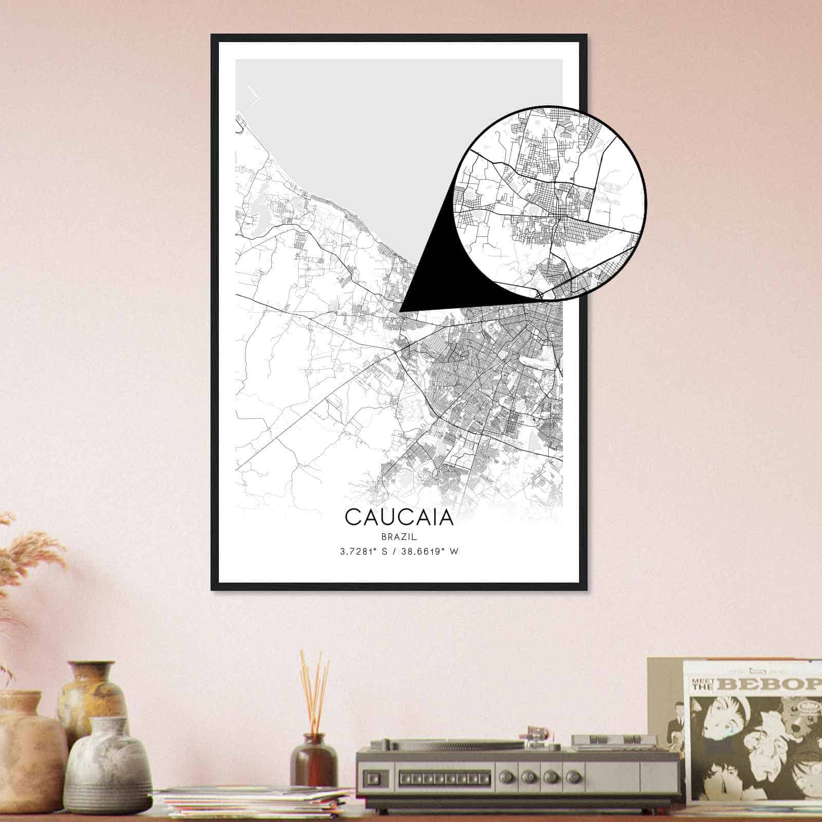 Deerfield Kansas Map Poster, Modern Home Decor Wall Art Print (Copy)