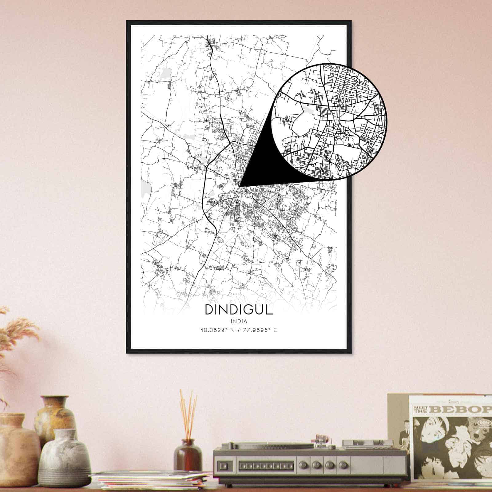 Deerfield Kansas Map Poster, Modern Home Decor Wall Art Print (Copy)