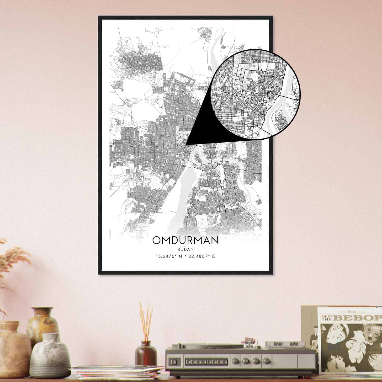 Deerfield Kansas Map Poster, Modern Home Decor Wall Art Print (Copy)