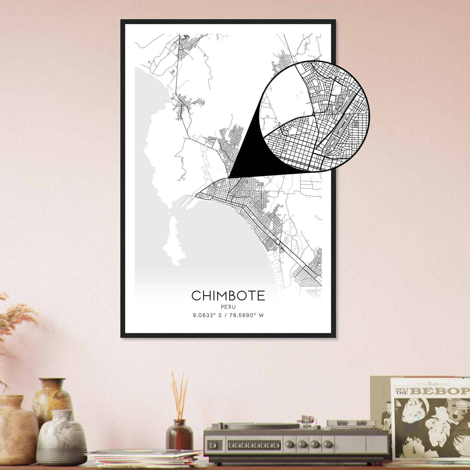 Deerfield Kansas Map Poster, Modern Home Decor Wall Art Print (Copy)