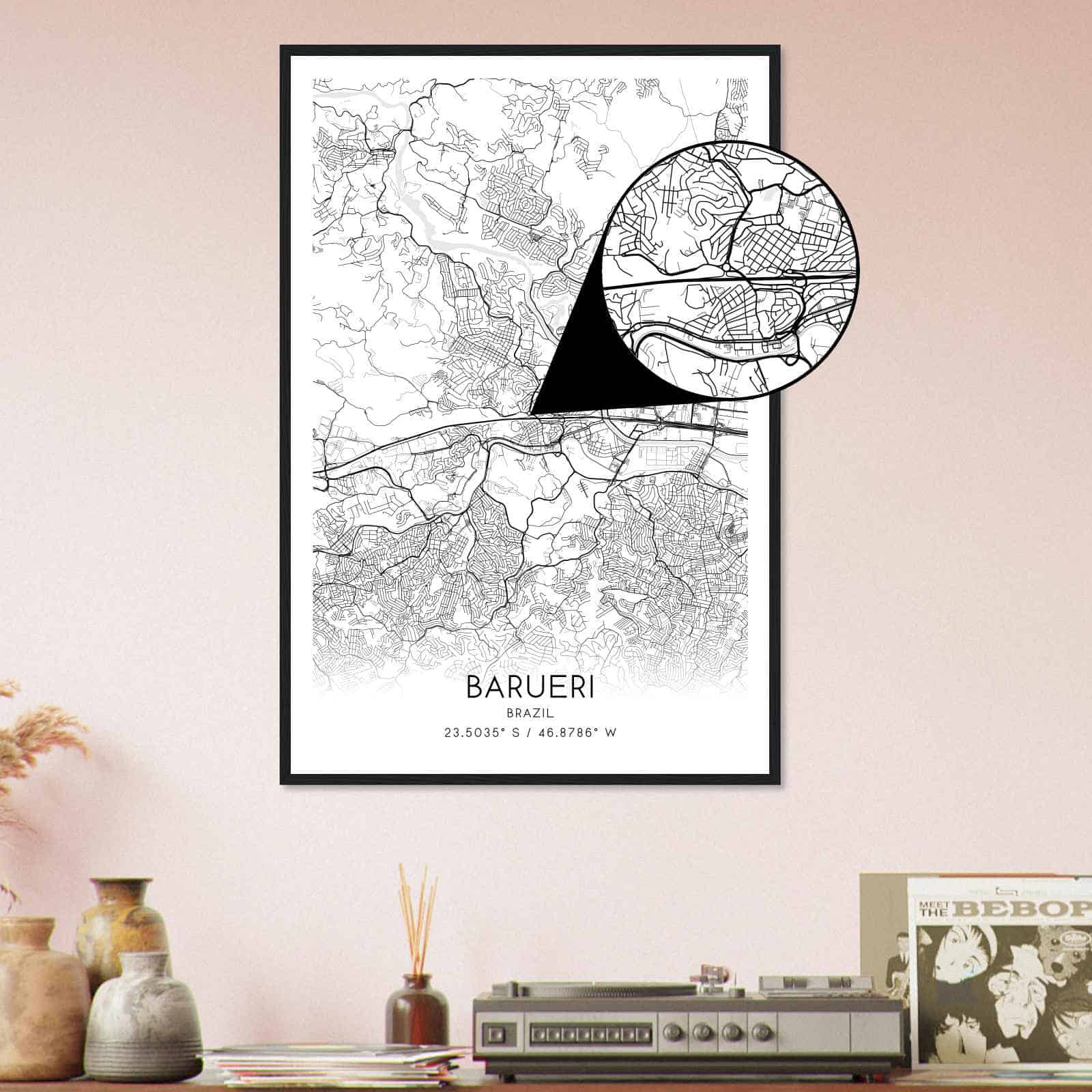 Deerfield Kansas Map Poster, Modern Home Decor Wall Art Print (Copy)