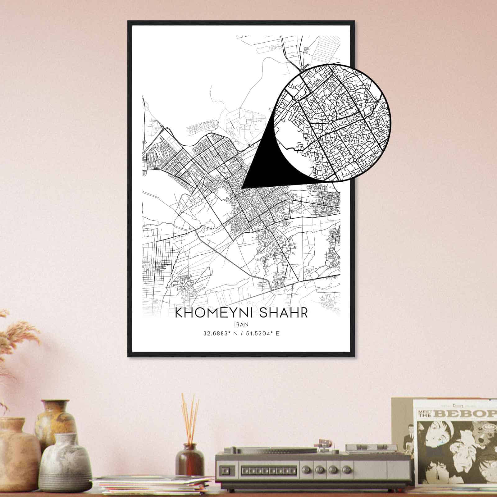 Deerfield Kansas Map Poster, Modern Home Decor Wall Art Print (Copy)