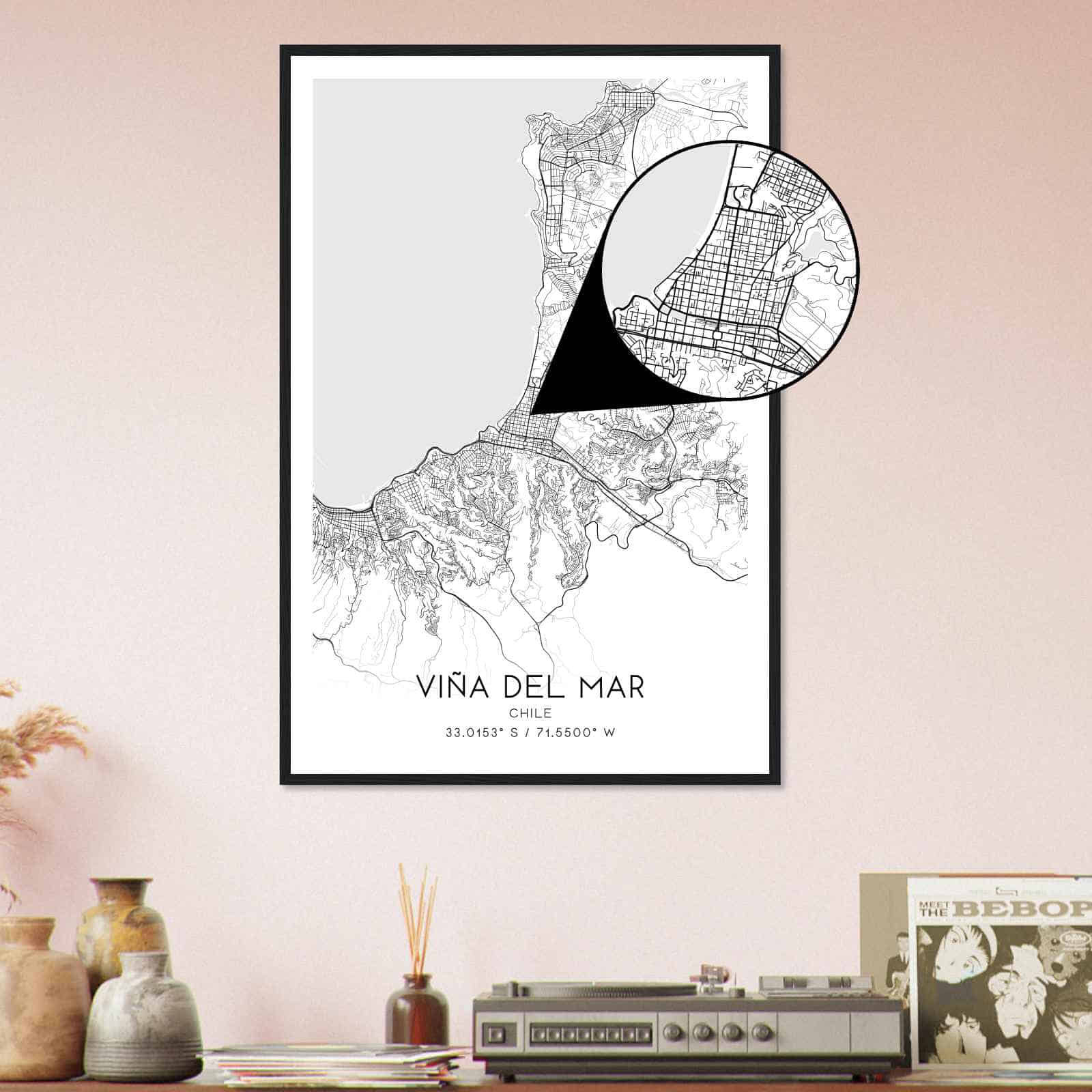 Deerfield Kansas Map Poster, Modern Home Decor Wall Art Print (Copy)