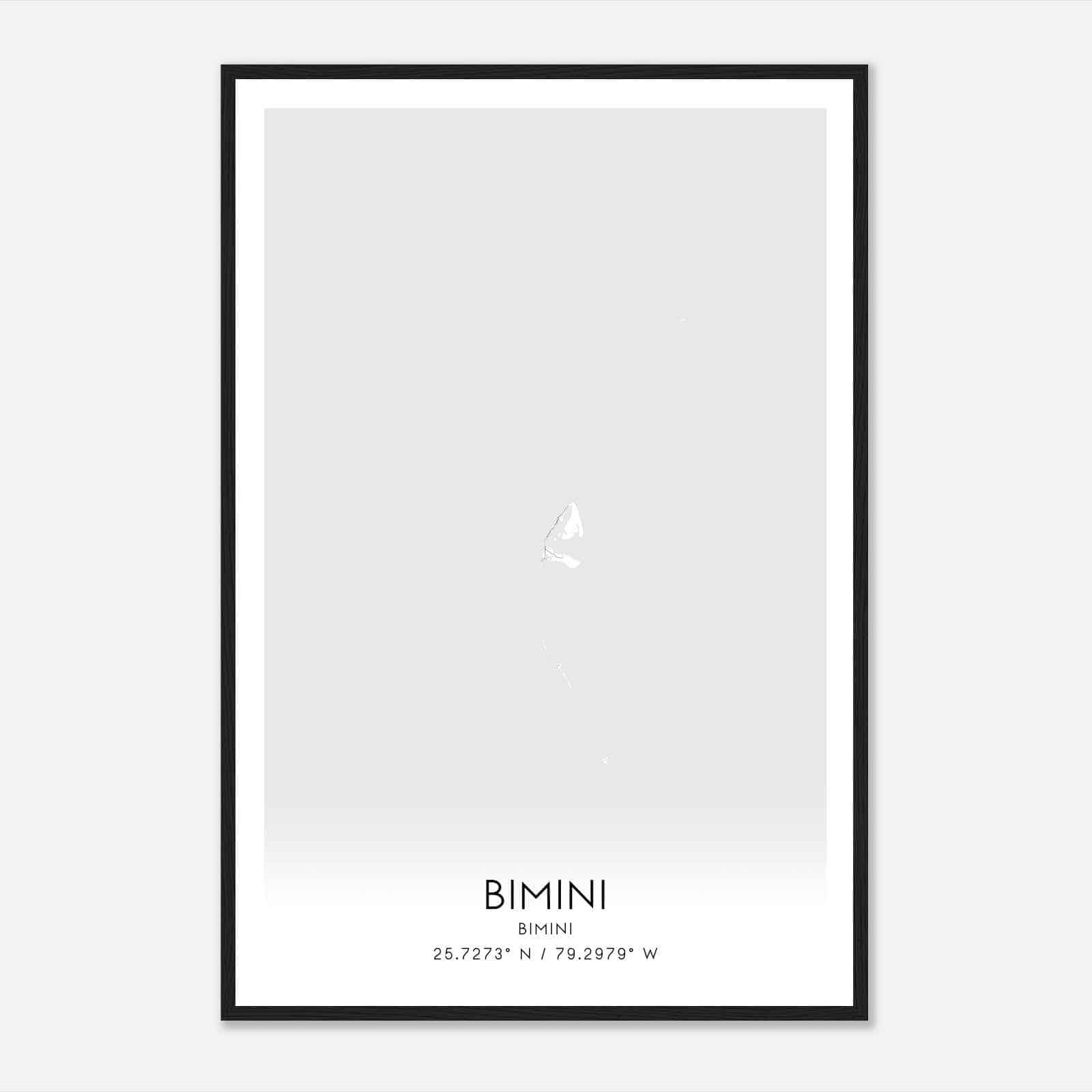 Bimini Bimini Map Poster, Bimini City Road Wall Art Print
