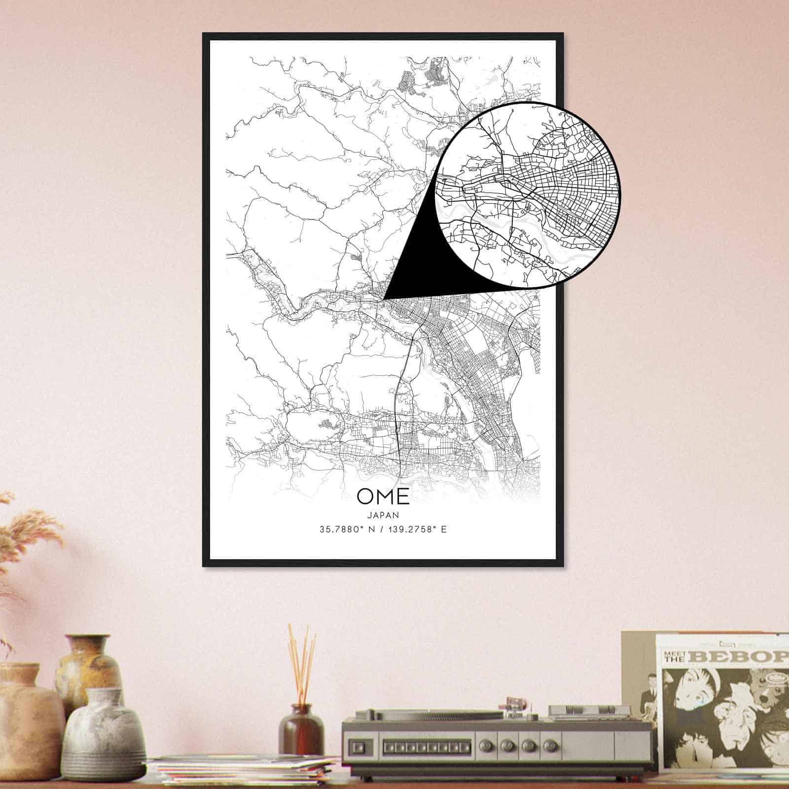 Deerfield Kansas Map Poster, Modern Home Decor Wall Art Print (Copy)