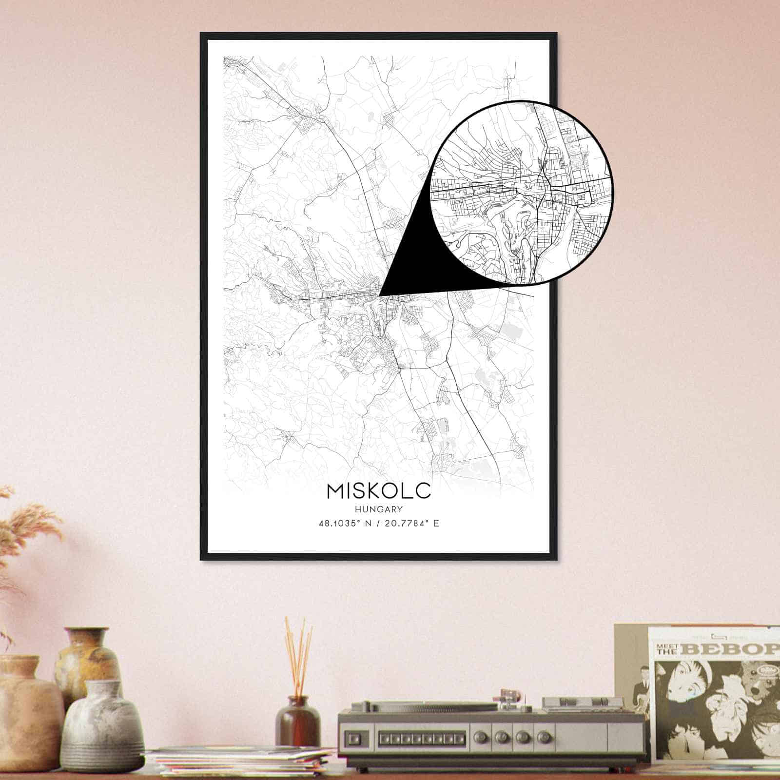 Deerfield Kansas Map Poster, Modern Home Decor Wall Art Print (Copy)