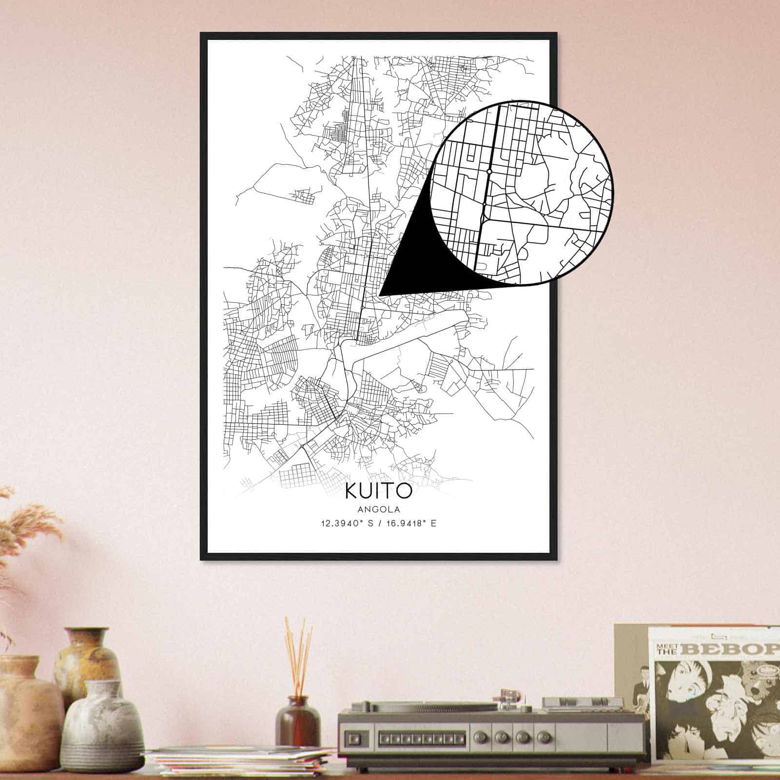 Deerfield Kansas Map Poster, Modern Home Decor Wall Art Print (Copy)