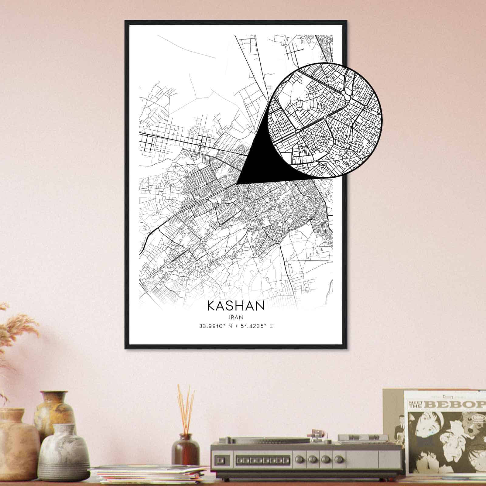 Deerfield Kansas Map Poster, Modern Home Decor Wall Art Print (Copy)