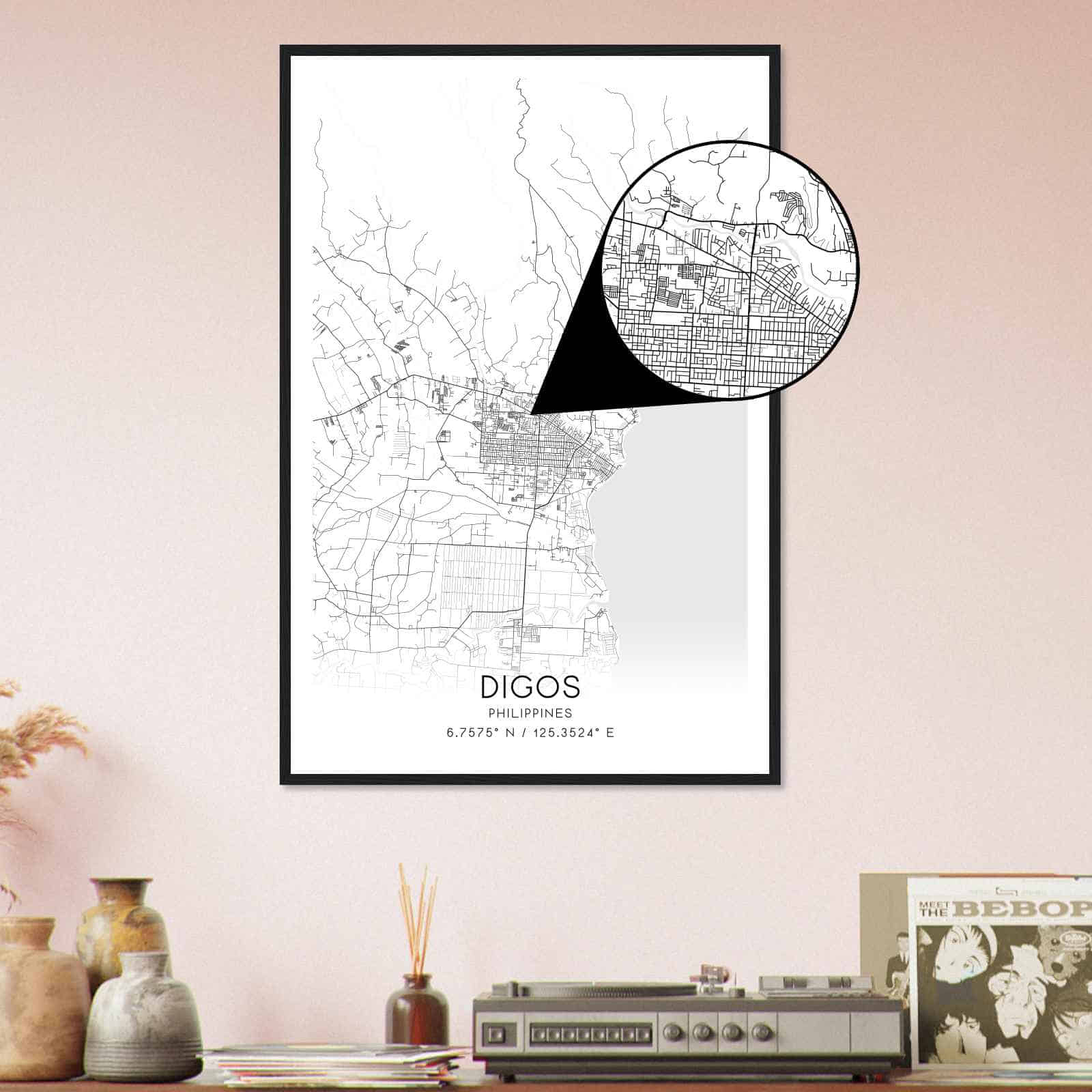 Deerfield Kansas Map Poster, Modern Home Decor Wall Art Print (Copy)
