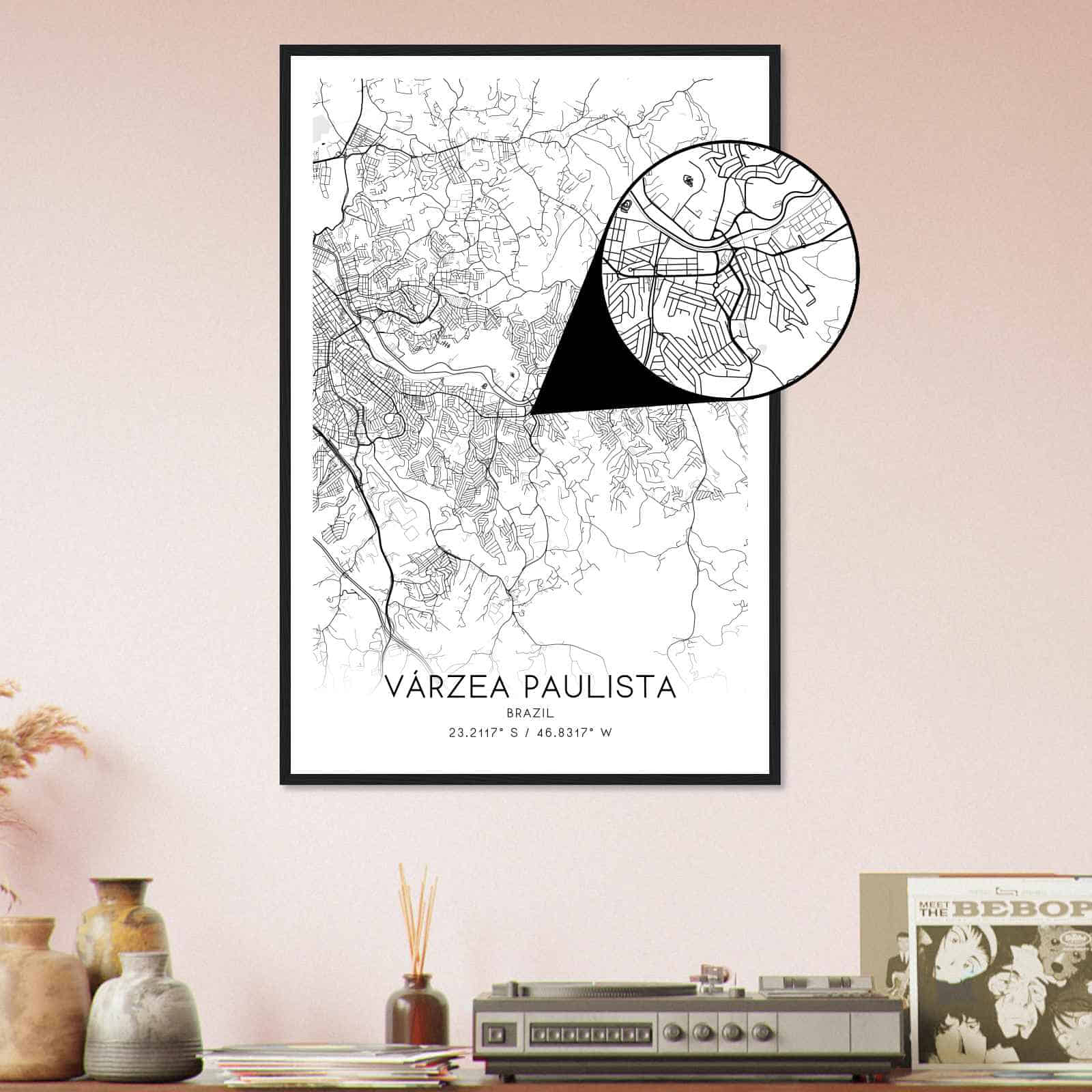 Deerfield Kansas Map Poster, Modern Home Decor Wall Art Print (Copy)