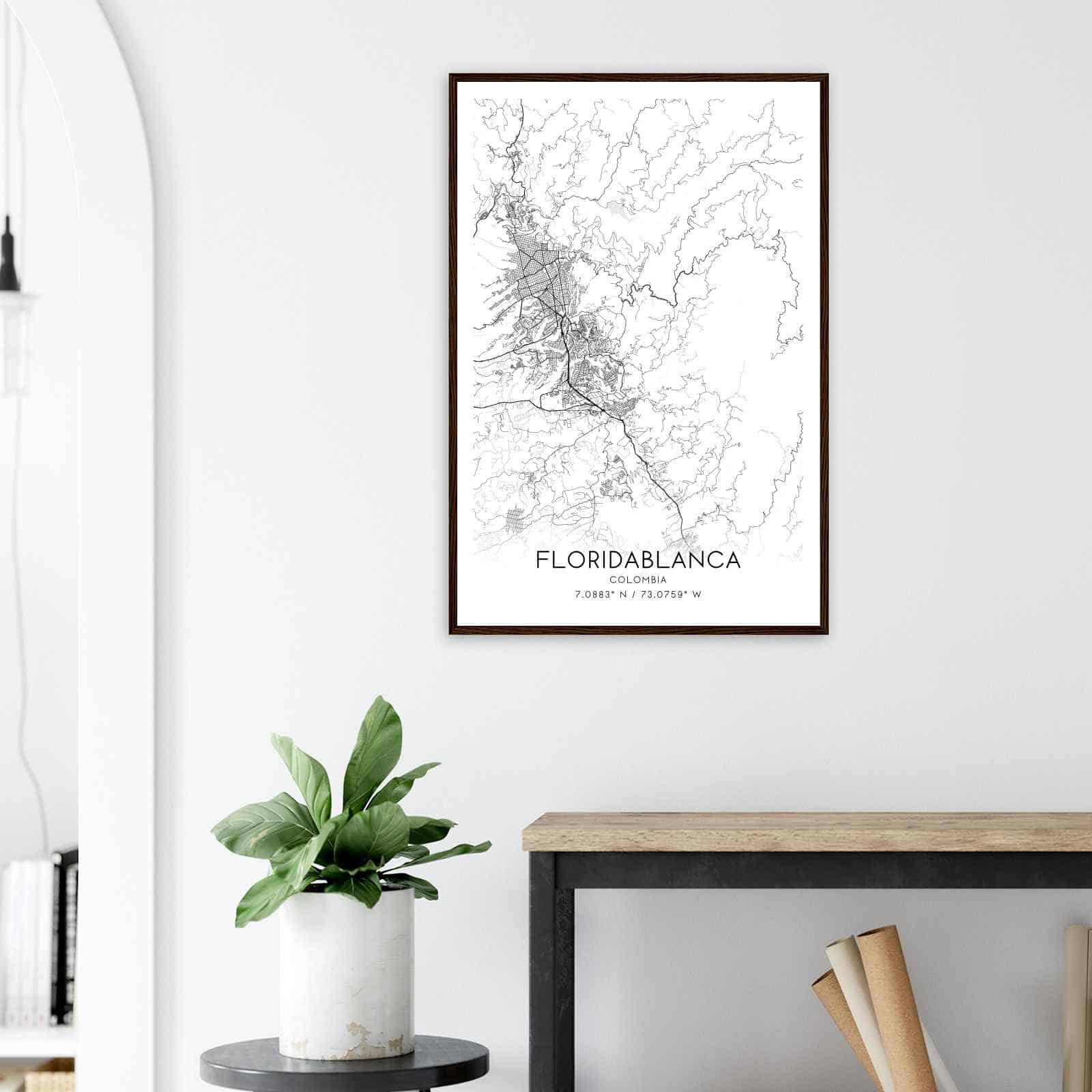 Deerfield Kansas Map Poster, Modern Home Decor Wall Art Print (Copy)