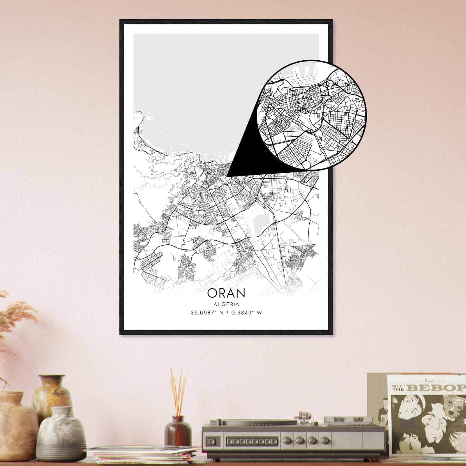 Deerfield Kansas Map Poster, Modern Home Decor Wall Art Print (Copy)