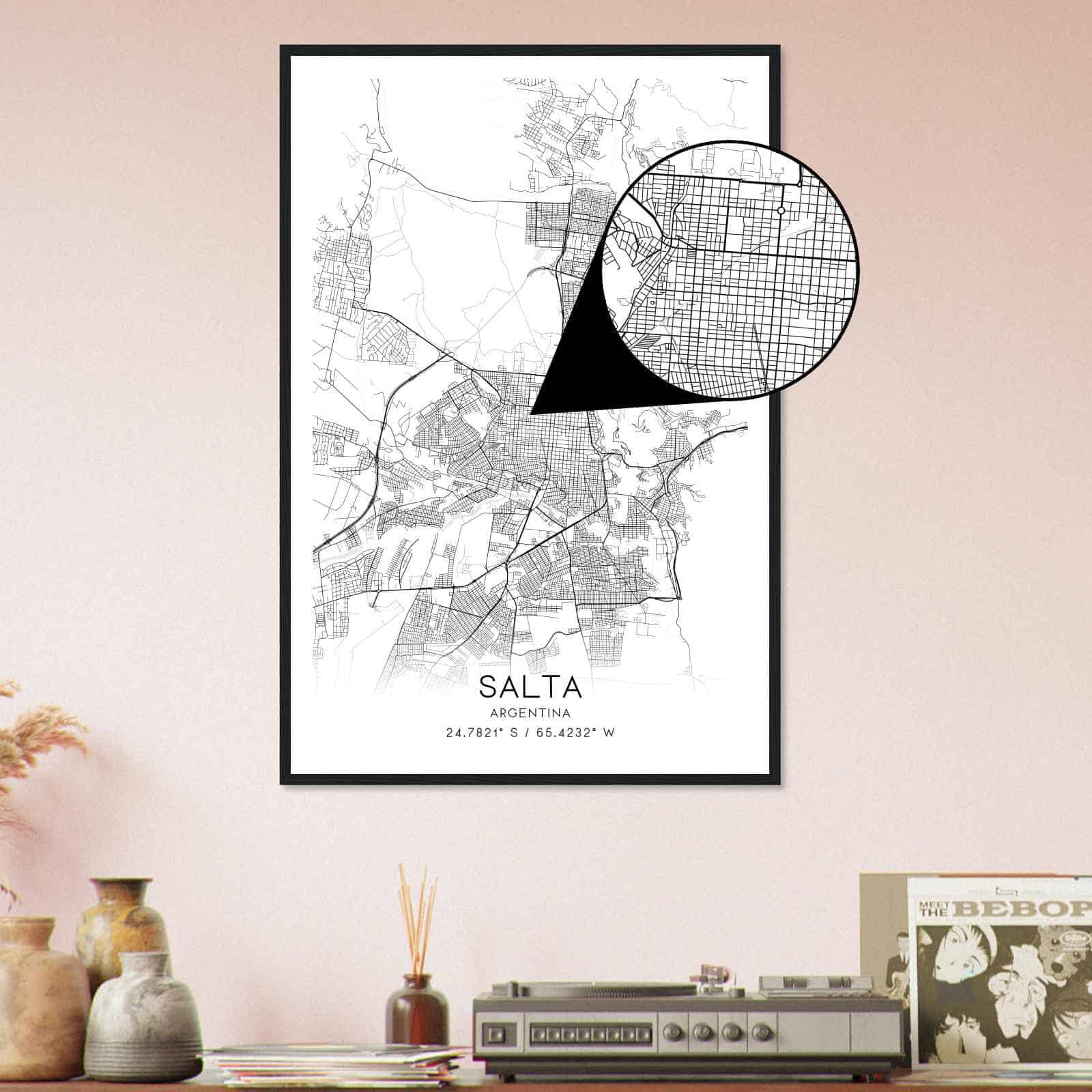 Deerfield Kansas Map Poster, Modern Home Decor Wall Art Print (Copy)