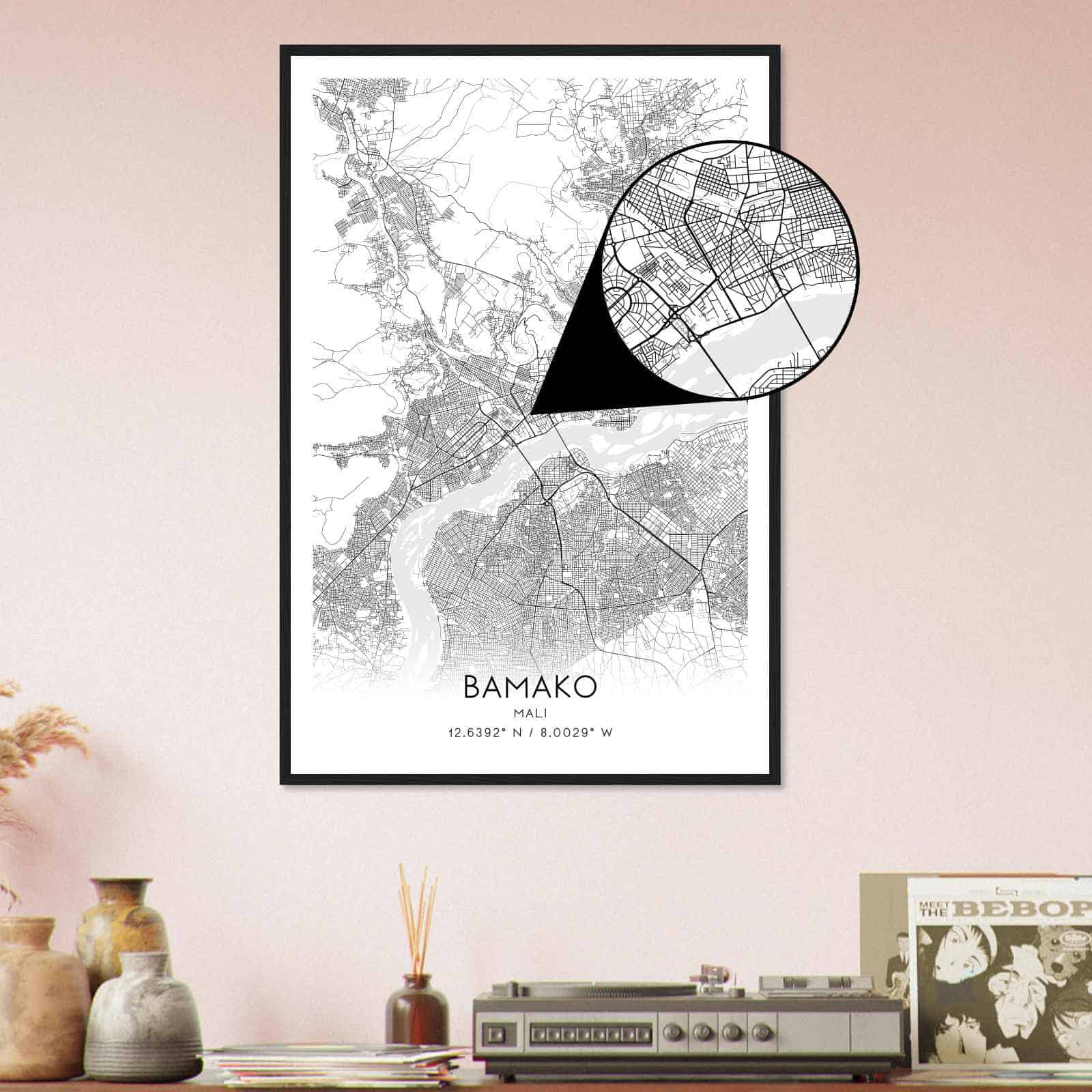 Deerfield Kansas Map Poster, Modern Home Decor Wall Art Print (Copy)