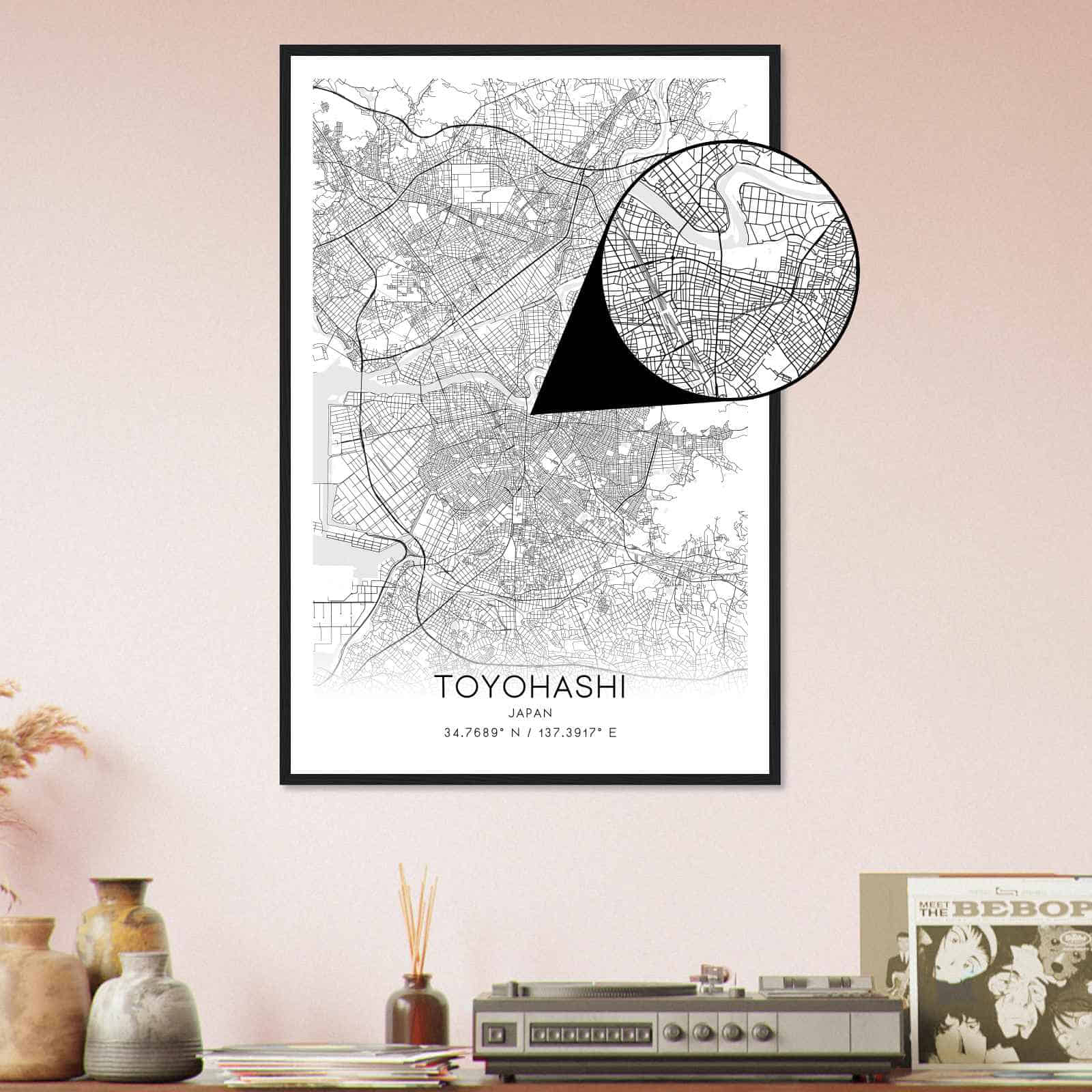 Deerfield Kansas Map Poster, Modern Home Decor Wall Art Print (Copy)