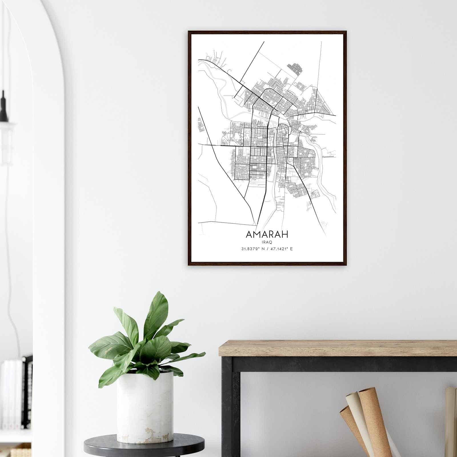 Deerfield Kansas Map Poster, Modern Home Decor Wall Art Print (Copy)