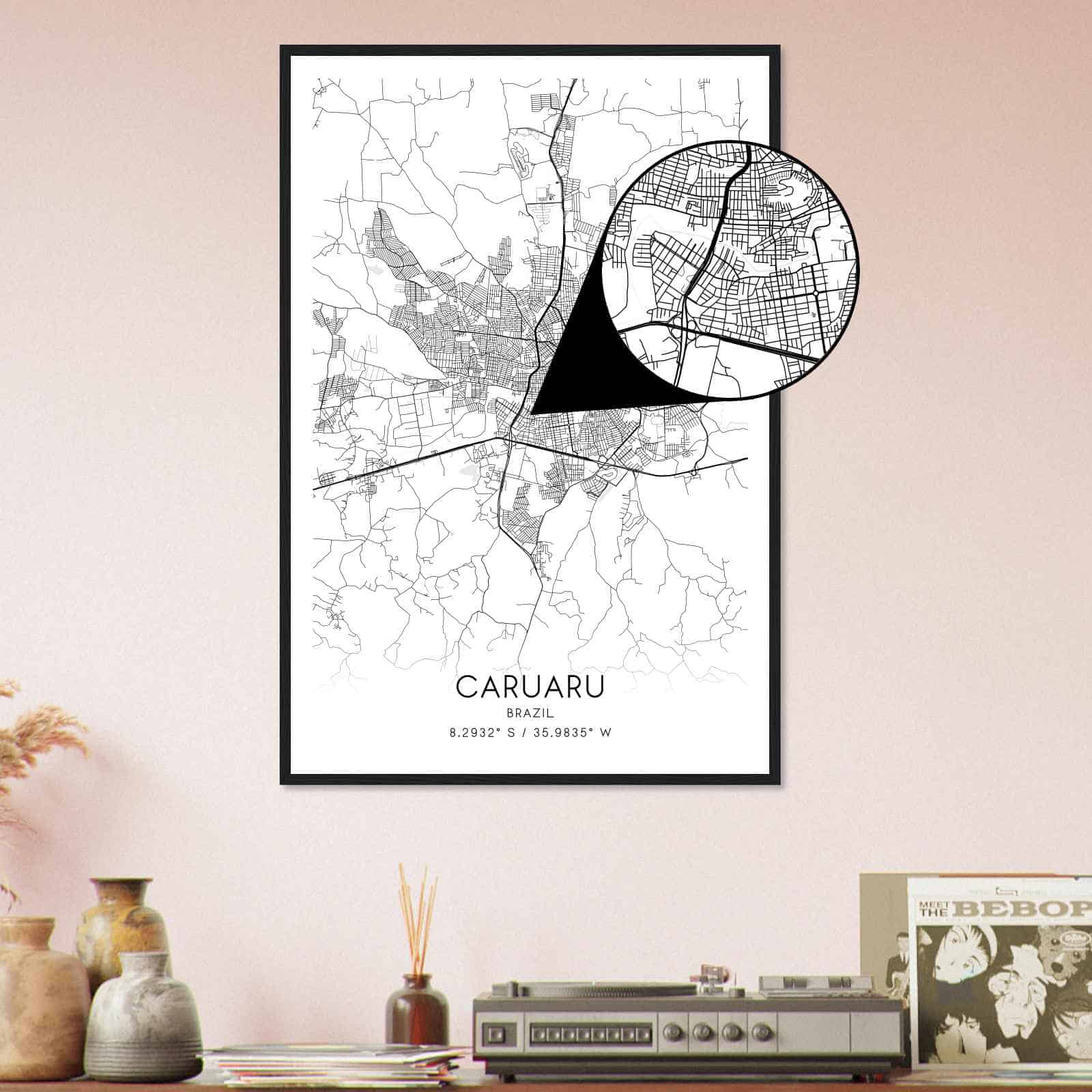 Deerfield Kansas Map Poster, Modern Home Decor Wall Art Print (Copy)
