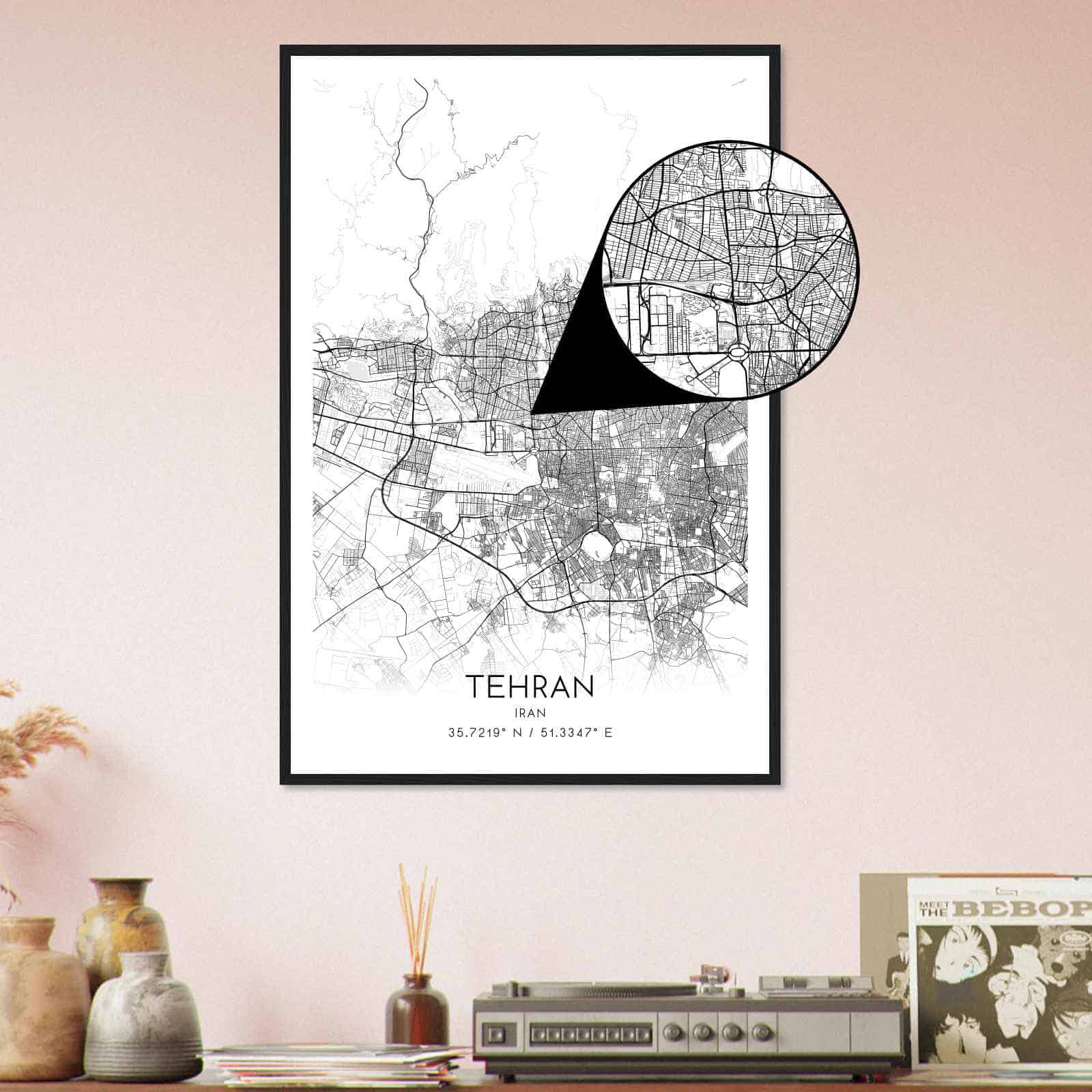 Deerfield Kansas Map Poster, Modern Home Decor Wall Art Print (Copy)