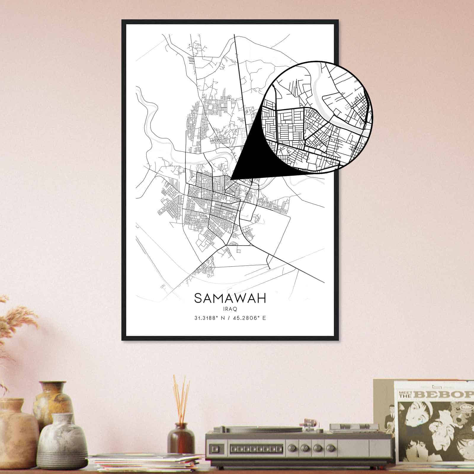 Deerfield Kansas Map Poster, Modern Home Decor Wall Art Print (Copy)