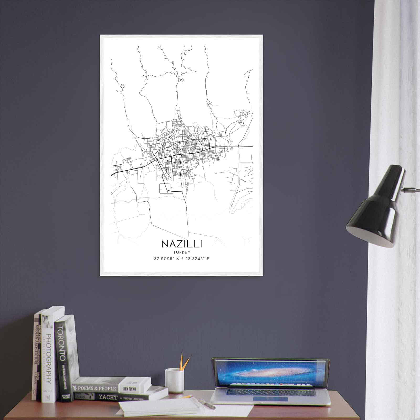 Deerfield Kansas Map Poster, Modern Home Decor Wall Art Print (Copy)