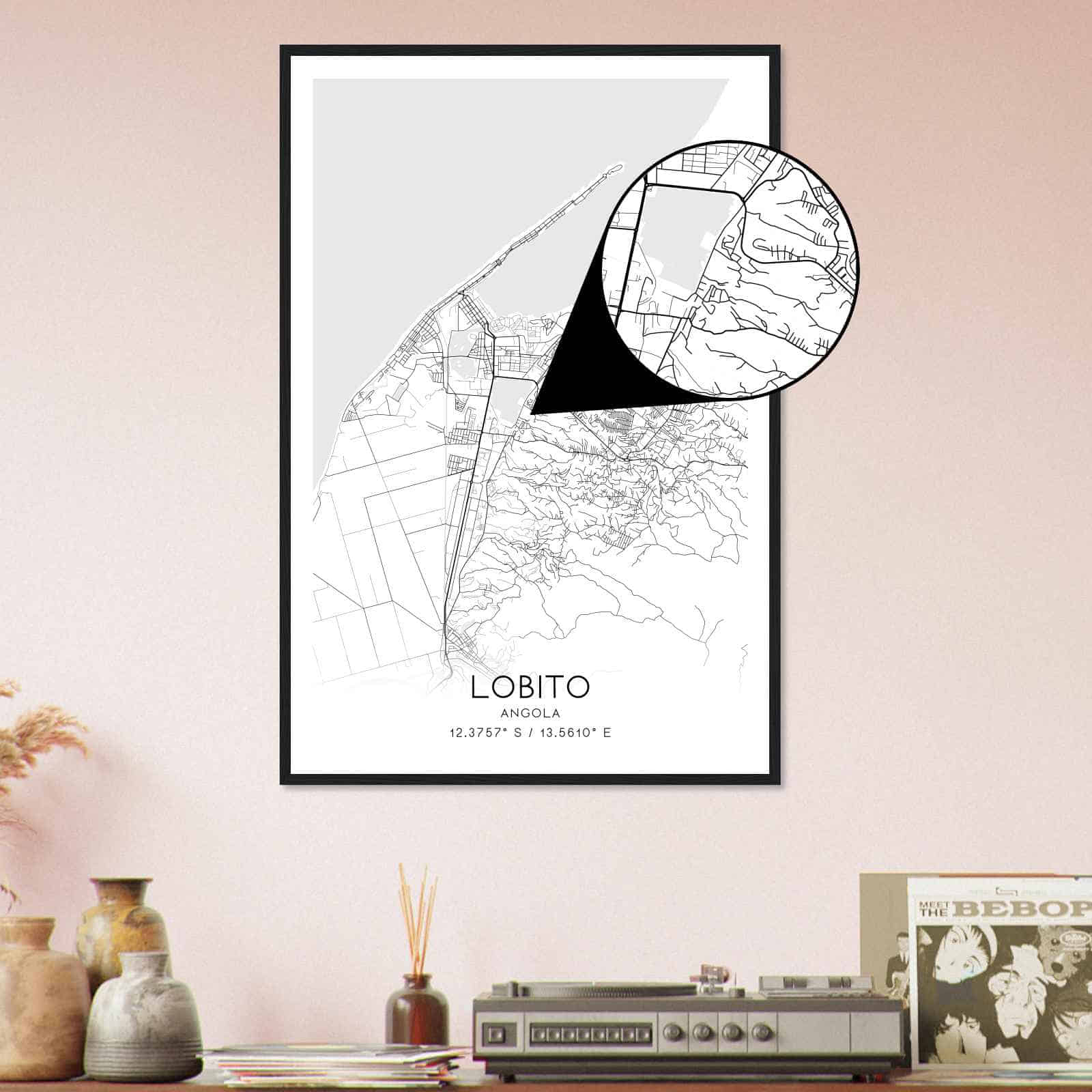 Deerfield Kansas Map Poster, Modern Home Decor Wall Art Print (Copy)