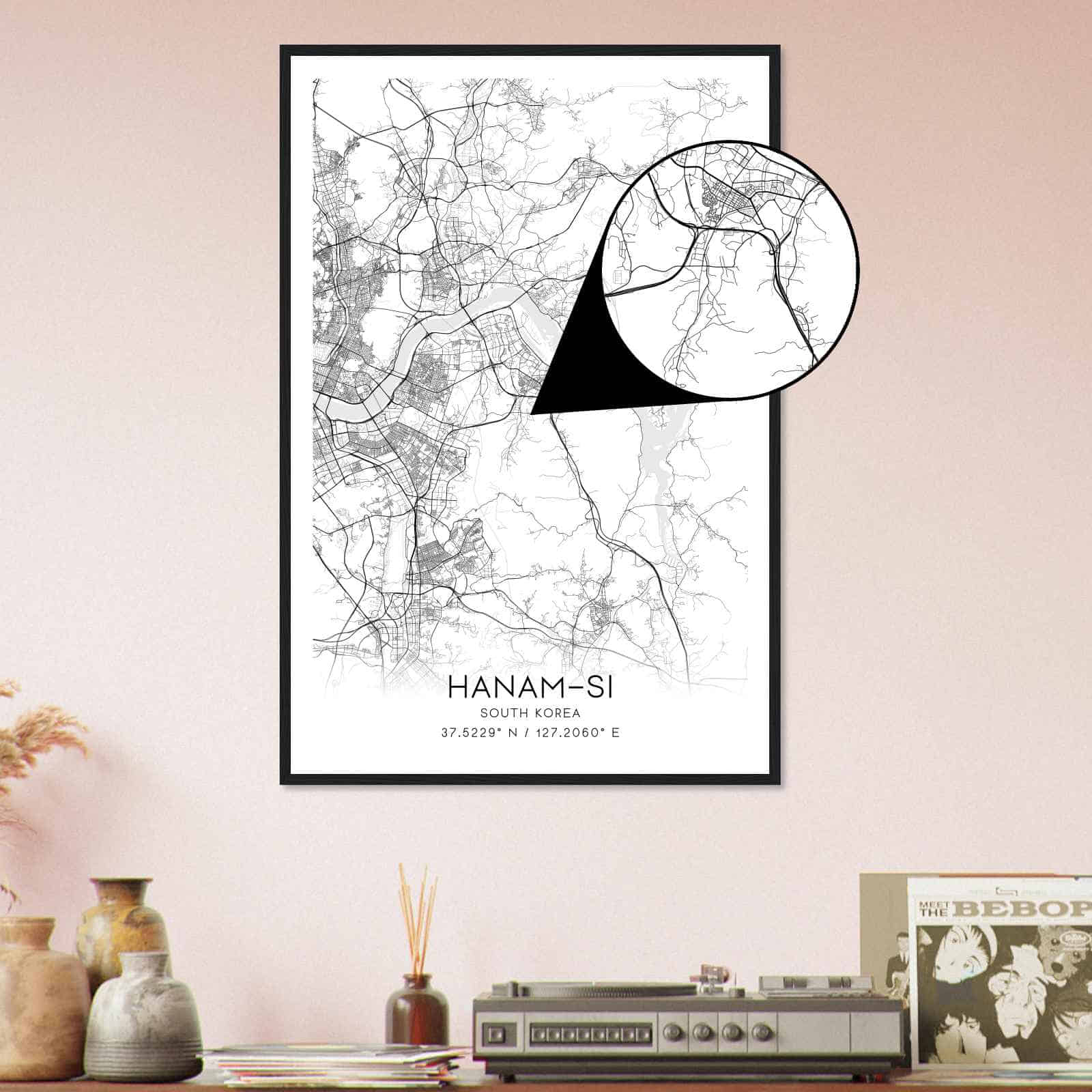Deerfield Kansas Map Poster, Modern Home Decor Wall Art Print (Copy)