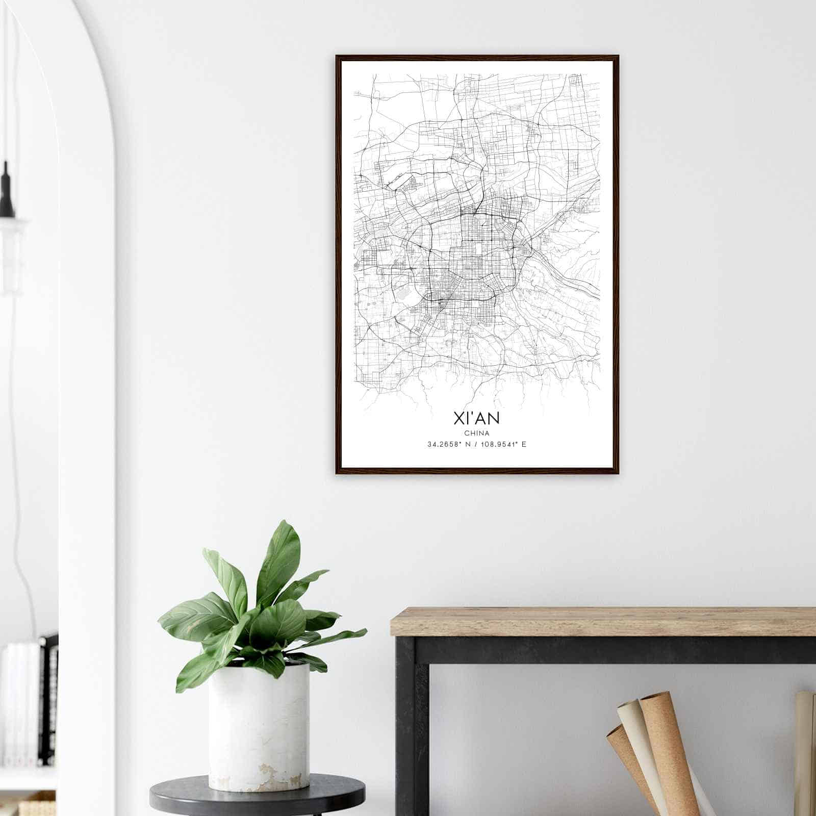 Deerfield Kansas Map Poster, Modern Home Decor Wall Art Print (Copy)